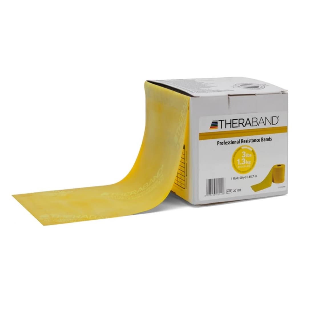 TheraBand Level 1 Yellow Thin Exercise Band, Each - Theraband Level 1 Yellow Thin - Image 1