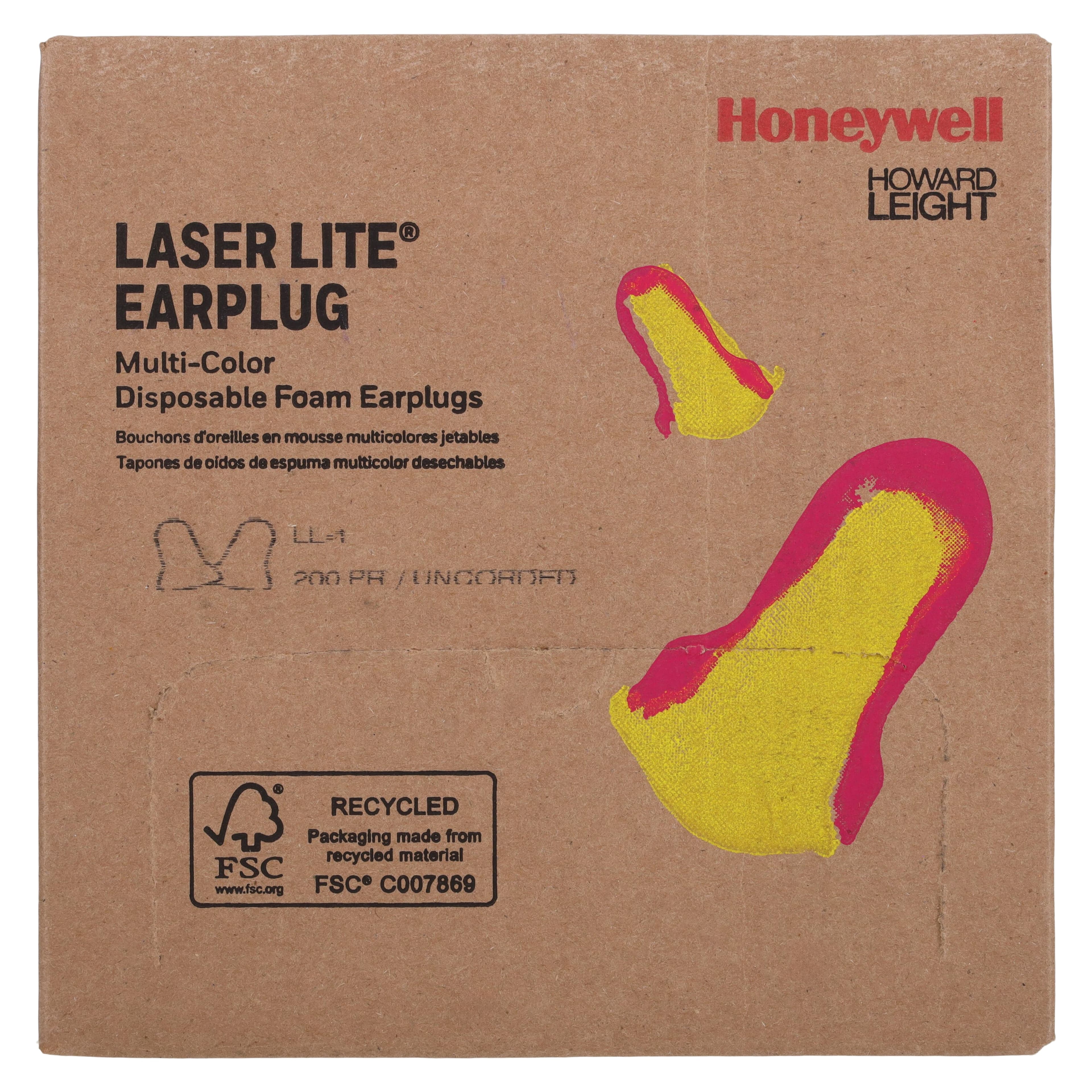 Honeywell Laser-Lite Uncorded Earplug, Foam, Disposable, 200/Box thumbnail 4