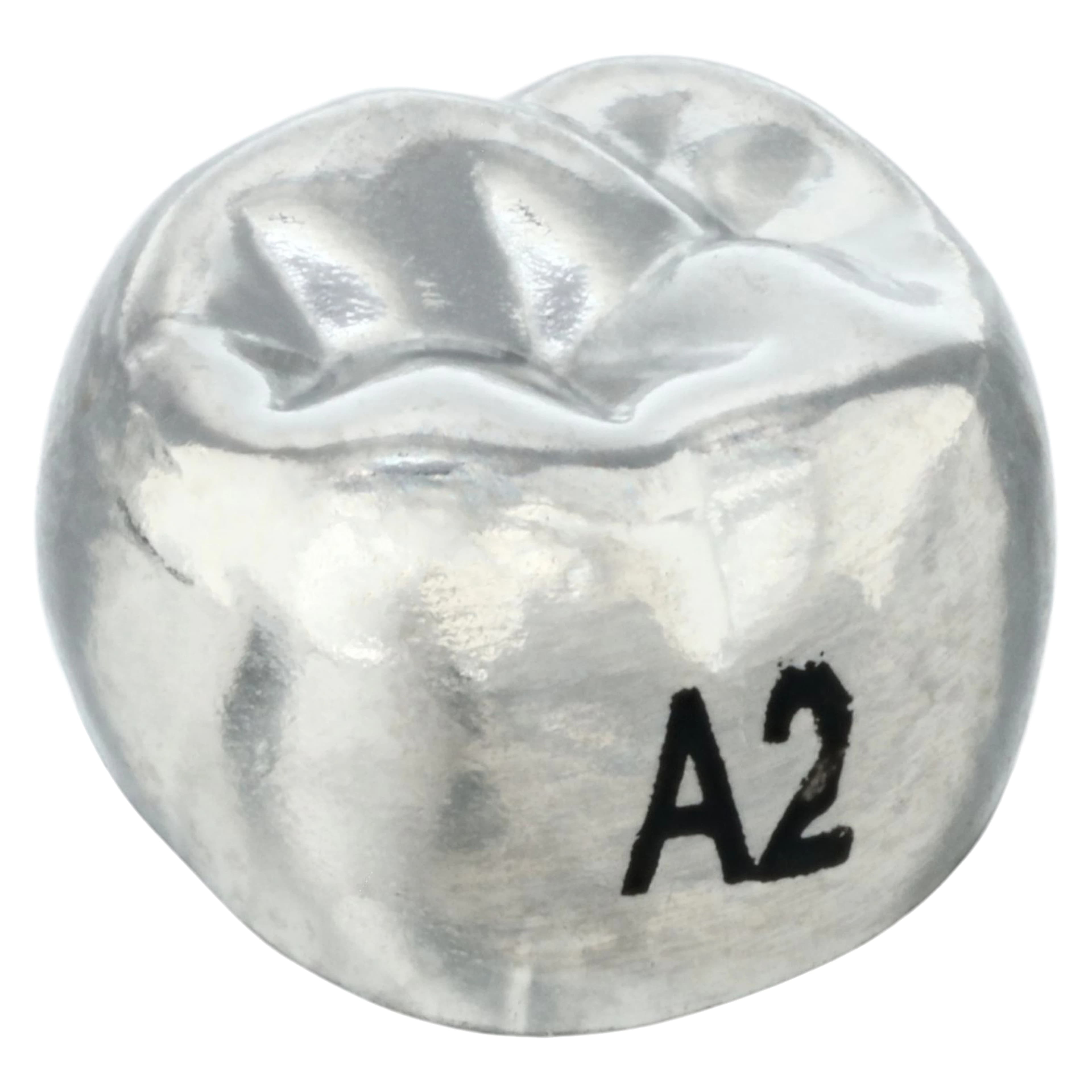 Acero XT Stainless Steel Crown, Upper Right Primary Second Molar (Tooth A), Size 2, 5/Pack, E-UR-2 thumbnail 2