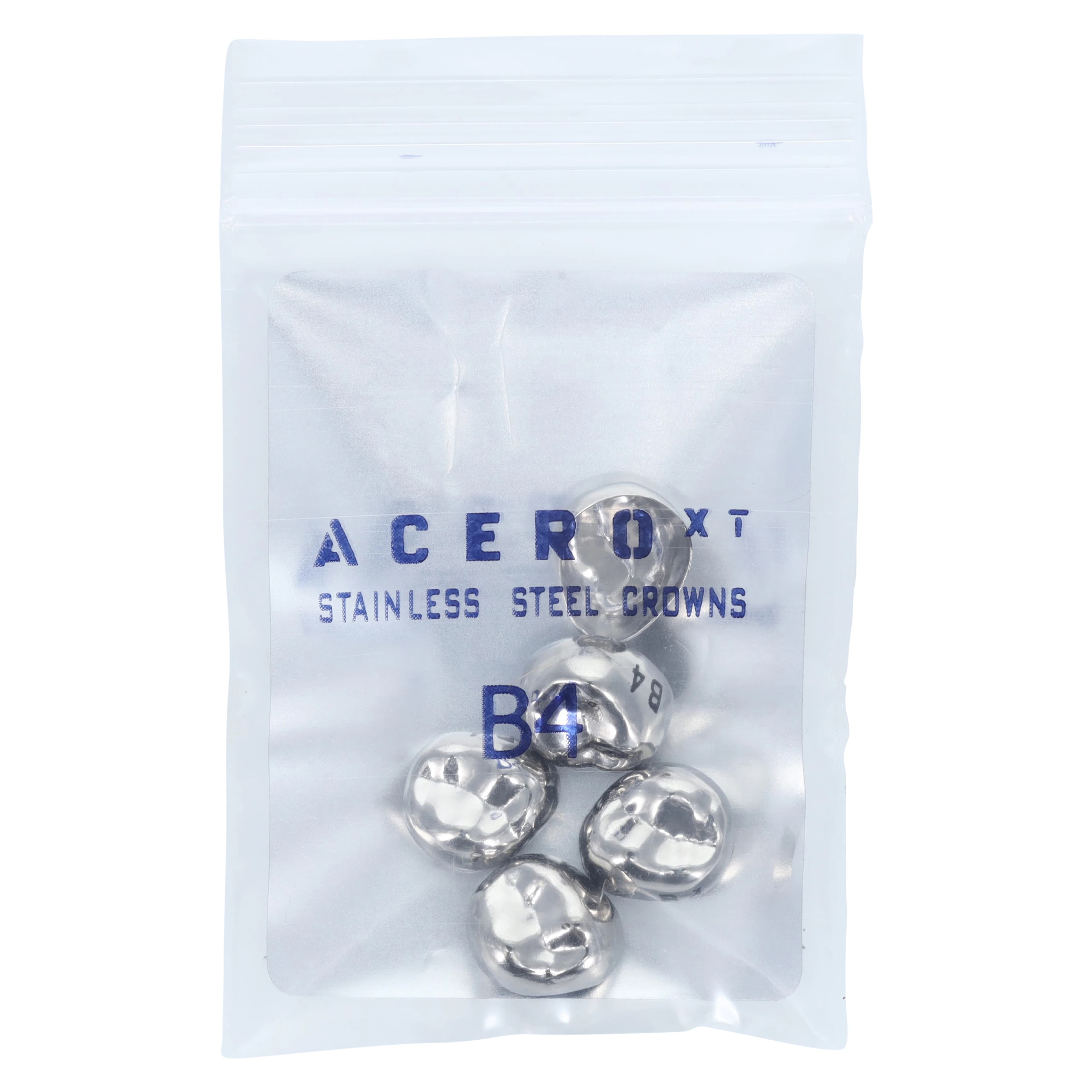 Acero XT Stainless Steel Crown, Upper Right Primary First Molar (B), Size 4, 5/Pack, XT B4 thumbnail 3