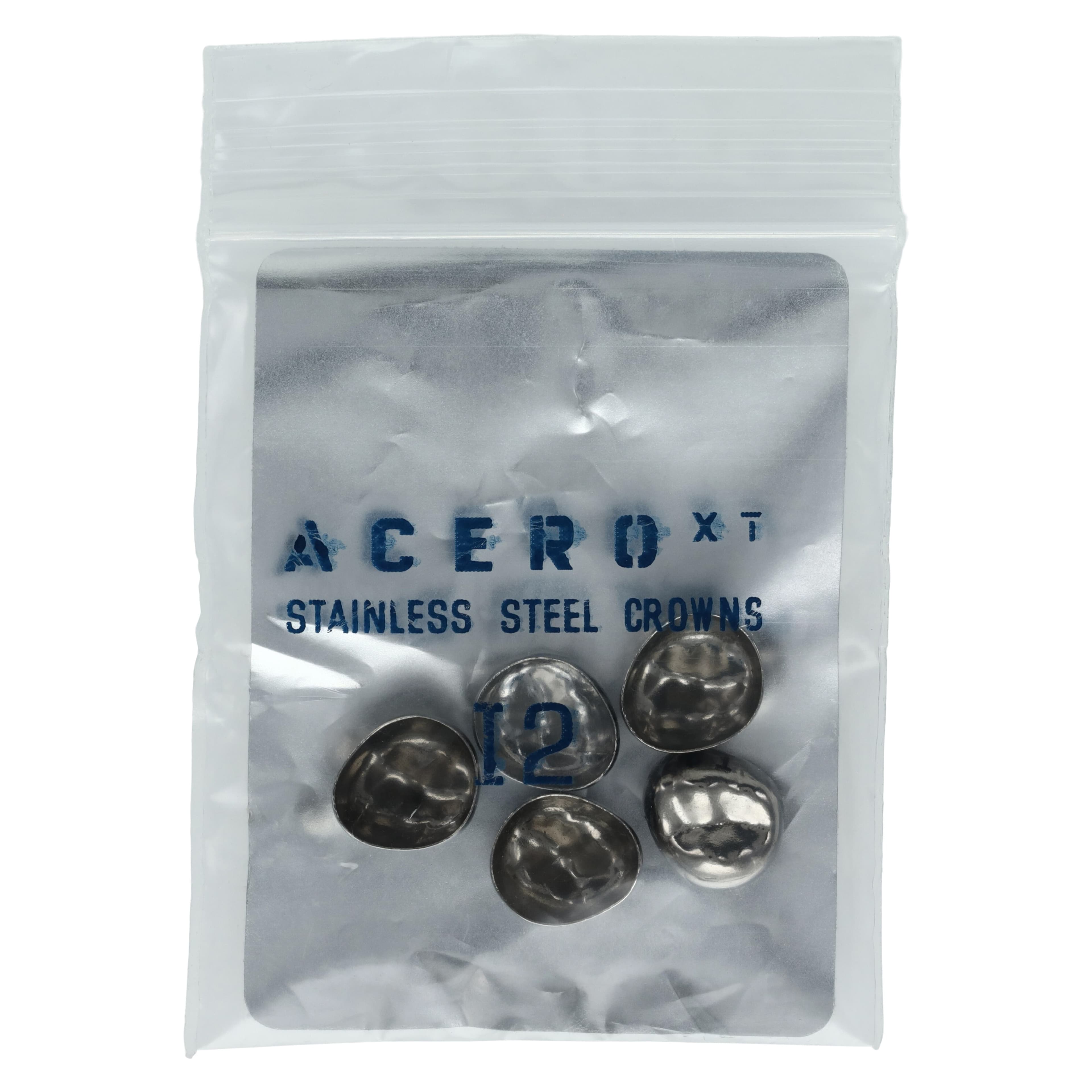 Acero XT Stainless Steel Crown, Upper Left Primary First Molar (I), Size 2, 5/Pack, D-UL-2 thumbnail 3