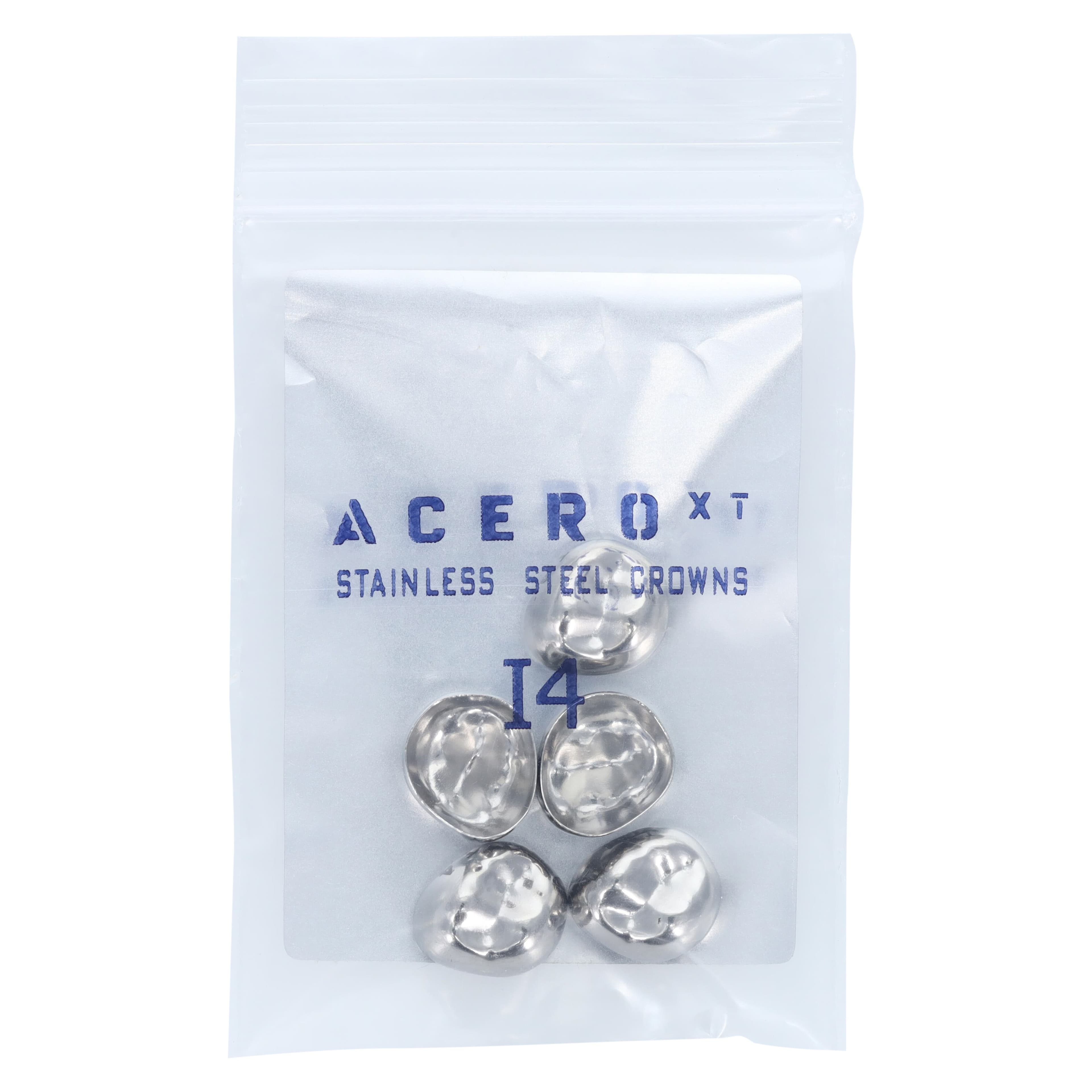 Acero XT Stainless Steel Crown, Upper Left Primary First Molar (I), Size 4, 5/Pack, D-UL-4 thumbnail 3