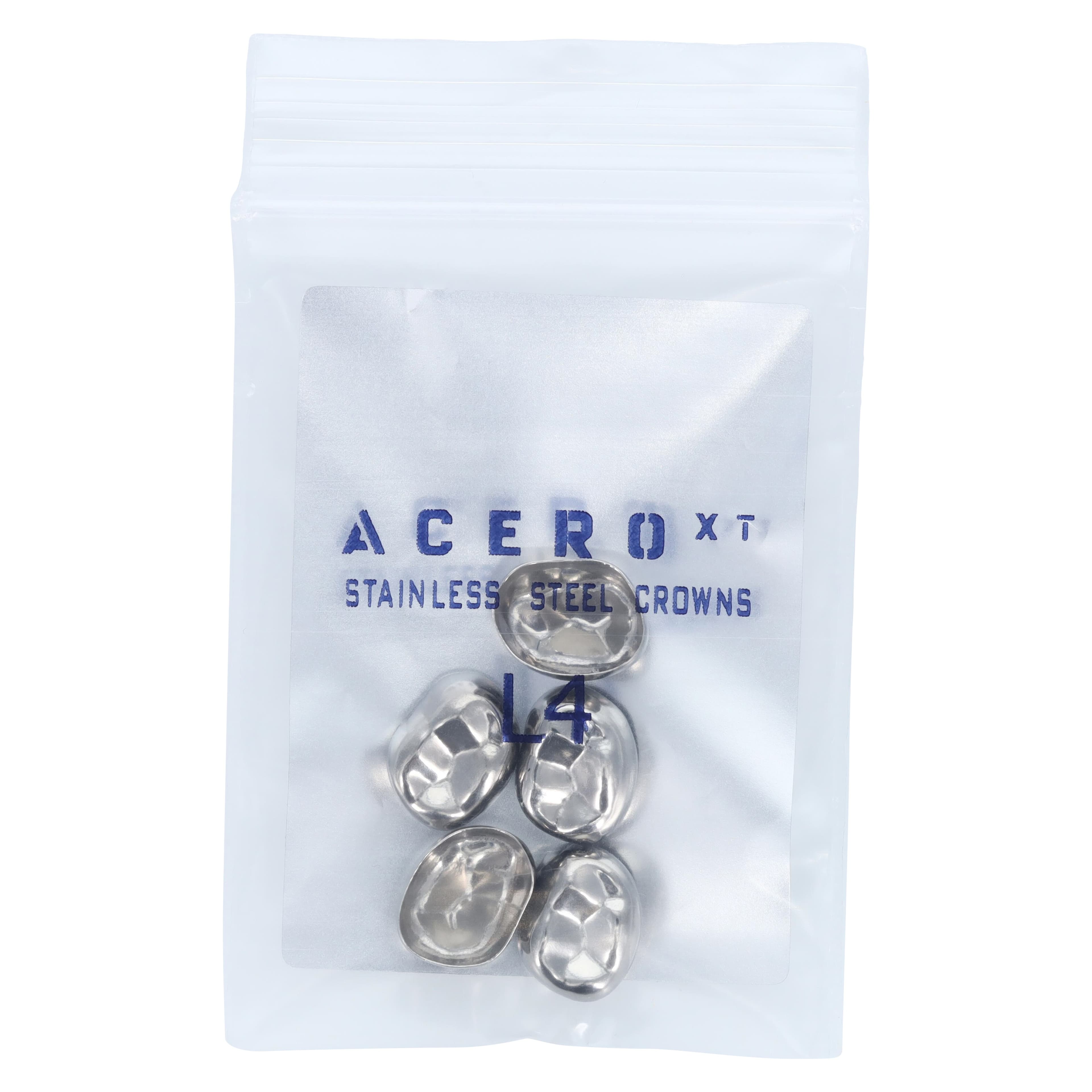 Acero XT Stainless Steel Crown, Lower Left Primary First Molar, Size 4, 5/Pack (XT L4) thumbnail 3