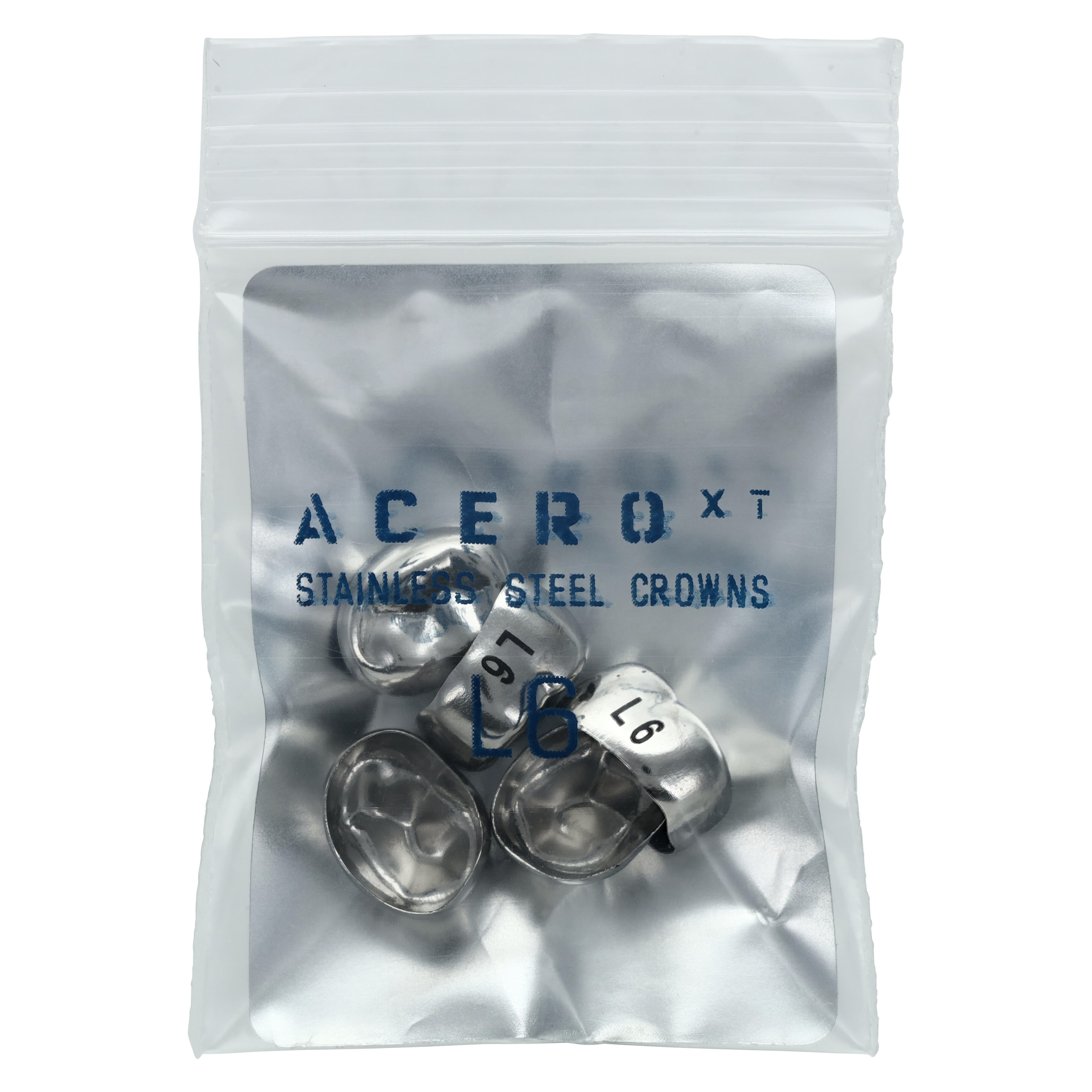 Acero XT Stainless Steel Crown, Lower Left Primary First Molar, Size 6, 5/Pack (D-LL-6) thumbnail 3