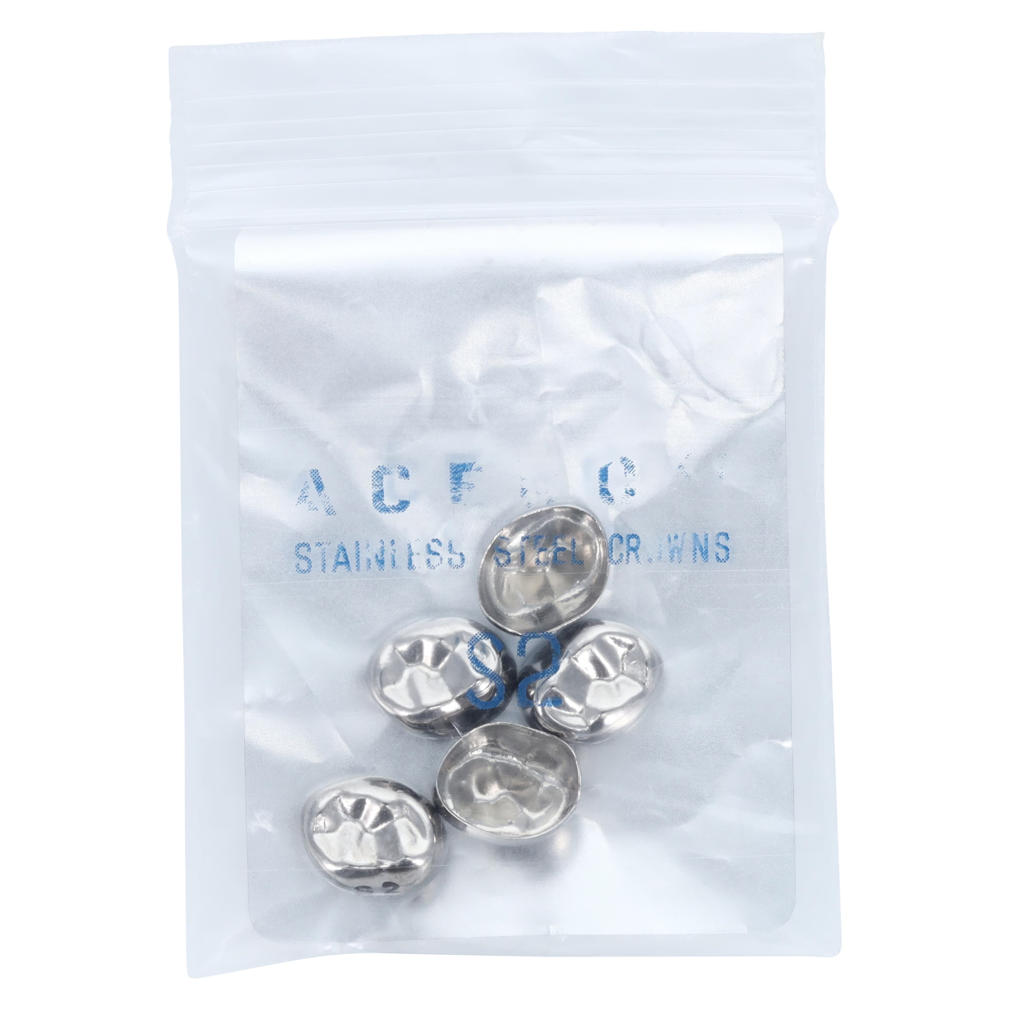 Acero XT Stainless Steel Crown, Lower Right Primary First Molar, Size 2, 5/Pack (D-LR-2) thumbnail 3