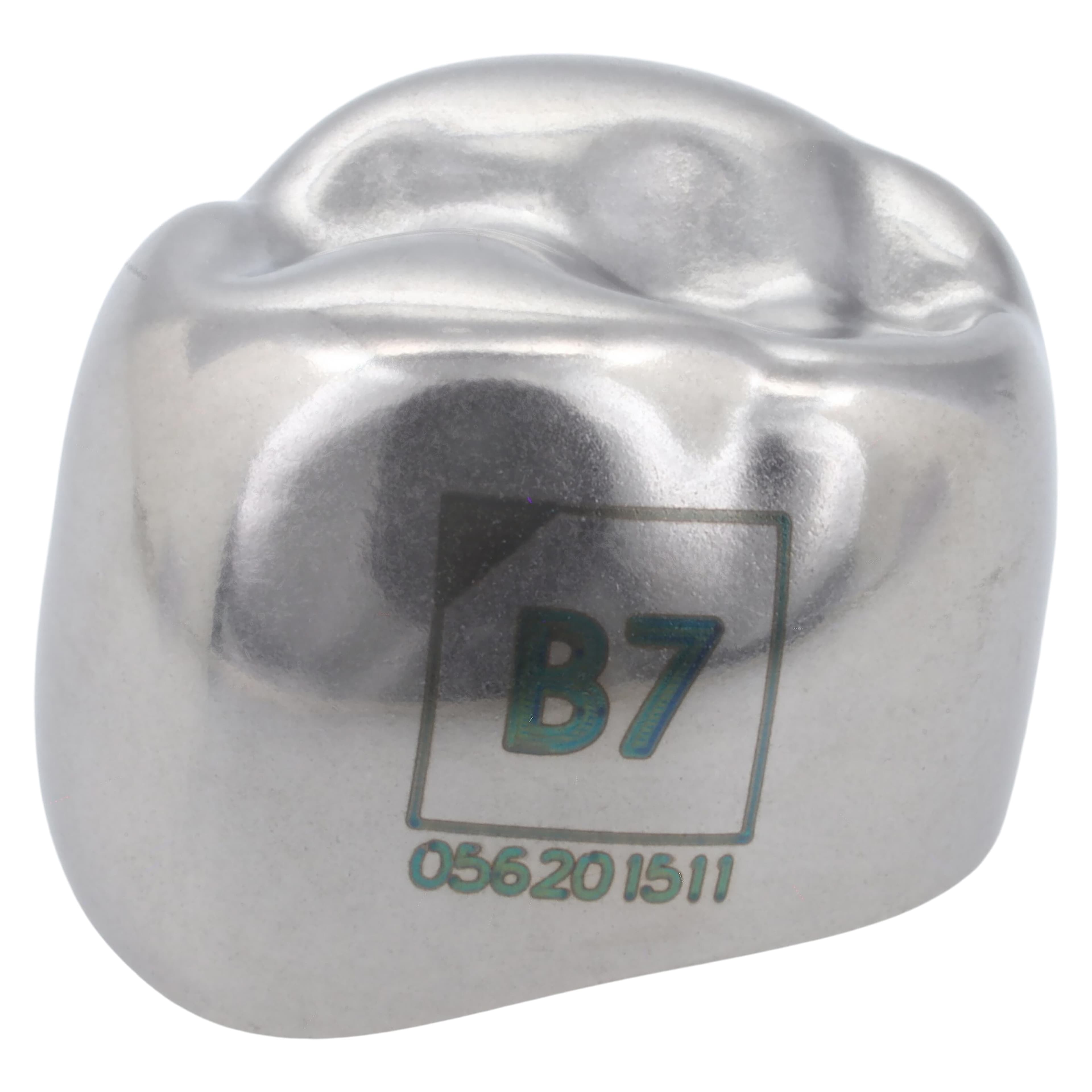 Acero 3S Primary Molar Stainless Steel Crown, Upper Right First Molar (Tooth B), Size 7, 5/Pack thumbnail 2