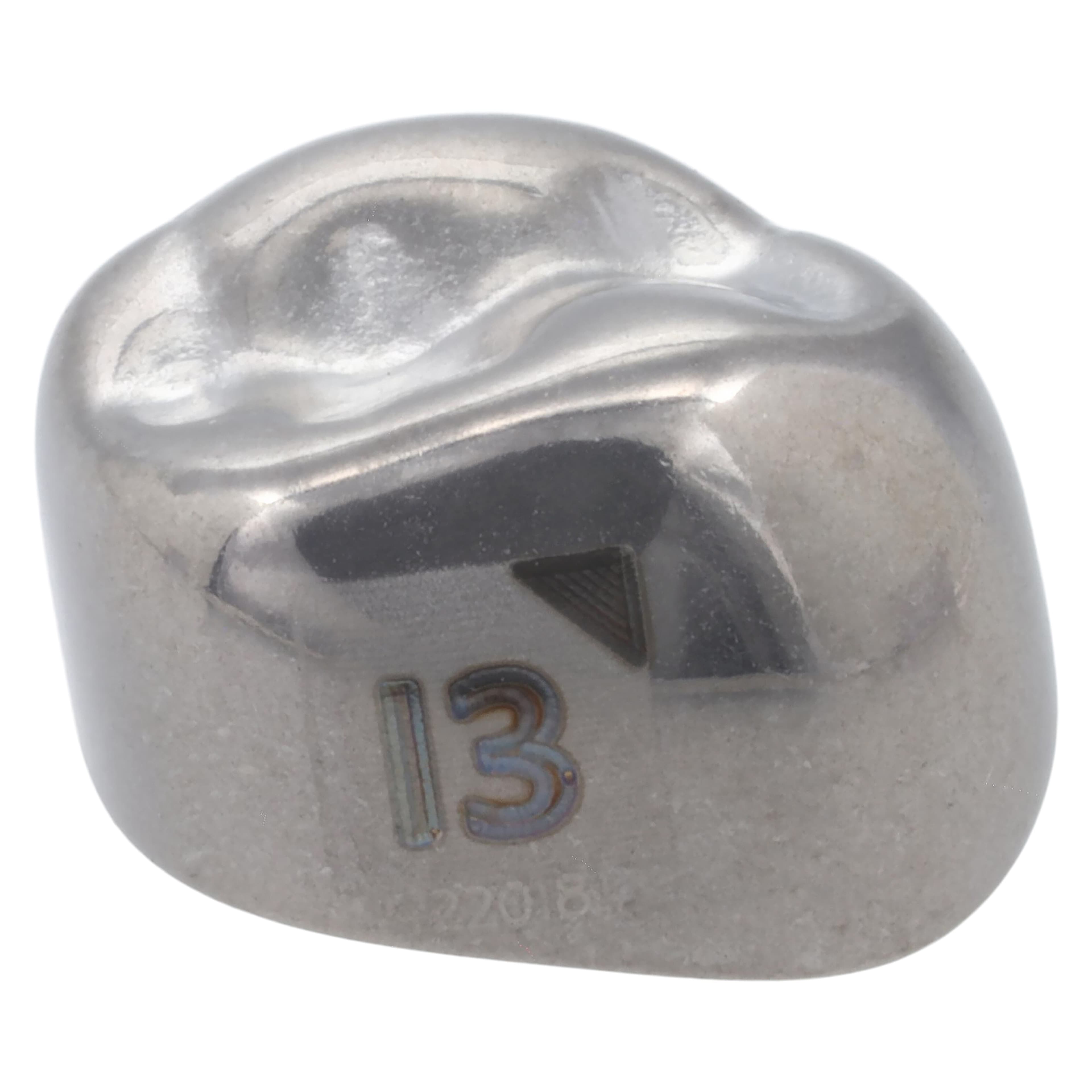 Acero 3S Stainless Steel Primary Molar Crown, Upper Left First Molar (I), Size 3, 5/Pack thumbnail 2