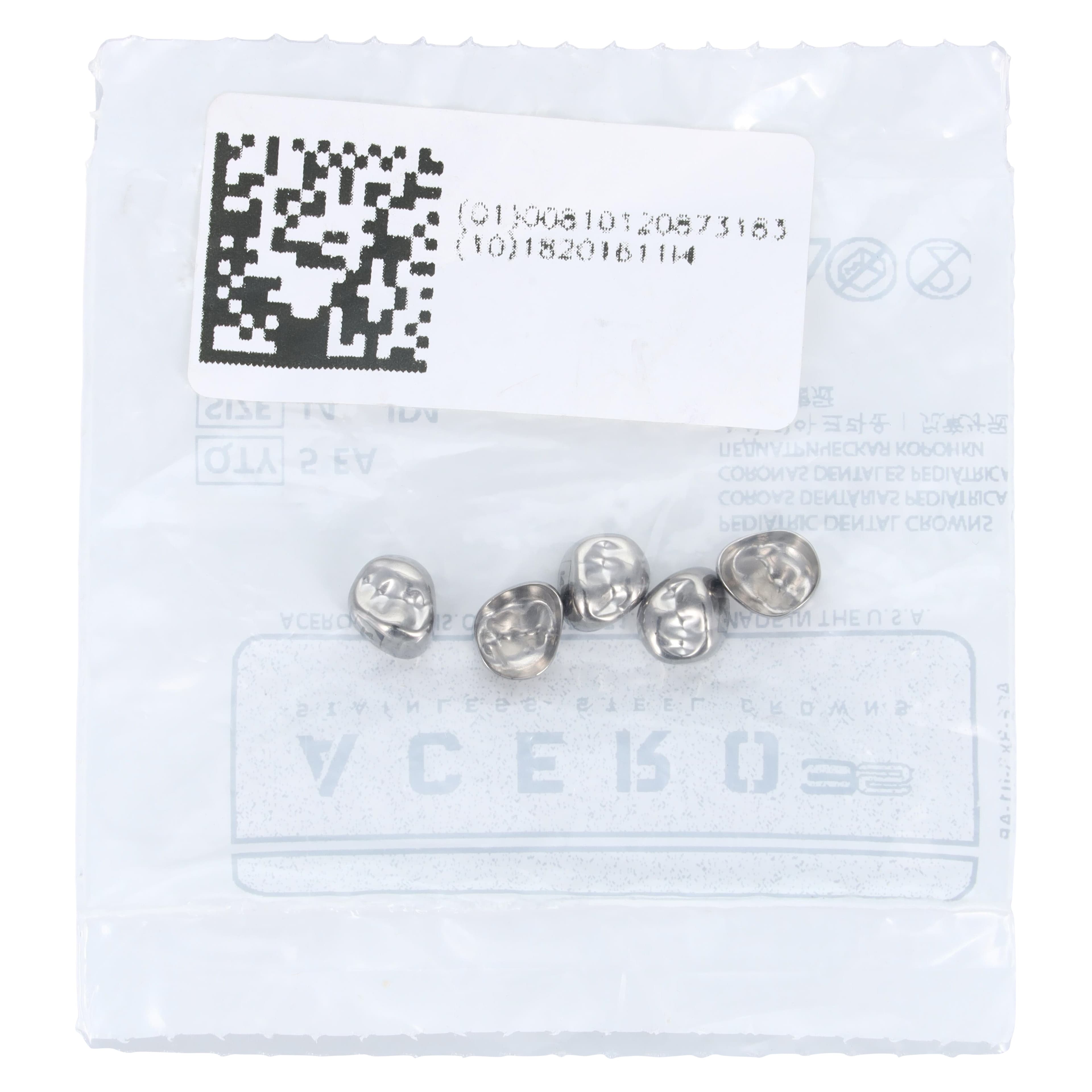 Acero 3S Stainless Steel Primary First Molar Crown, Upper Left, Size 4, 5/Pack (3S I4) thumbnail 3
