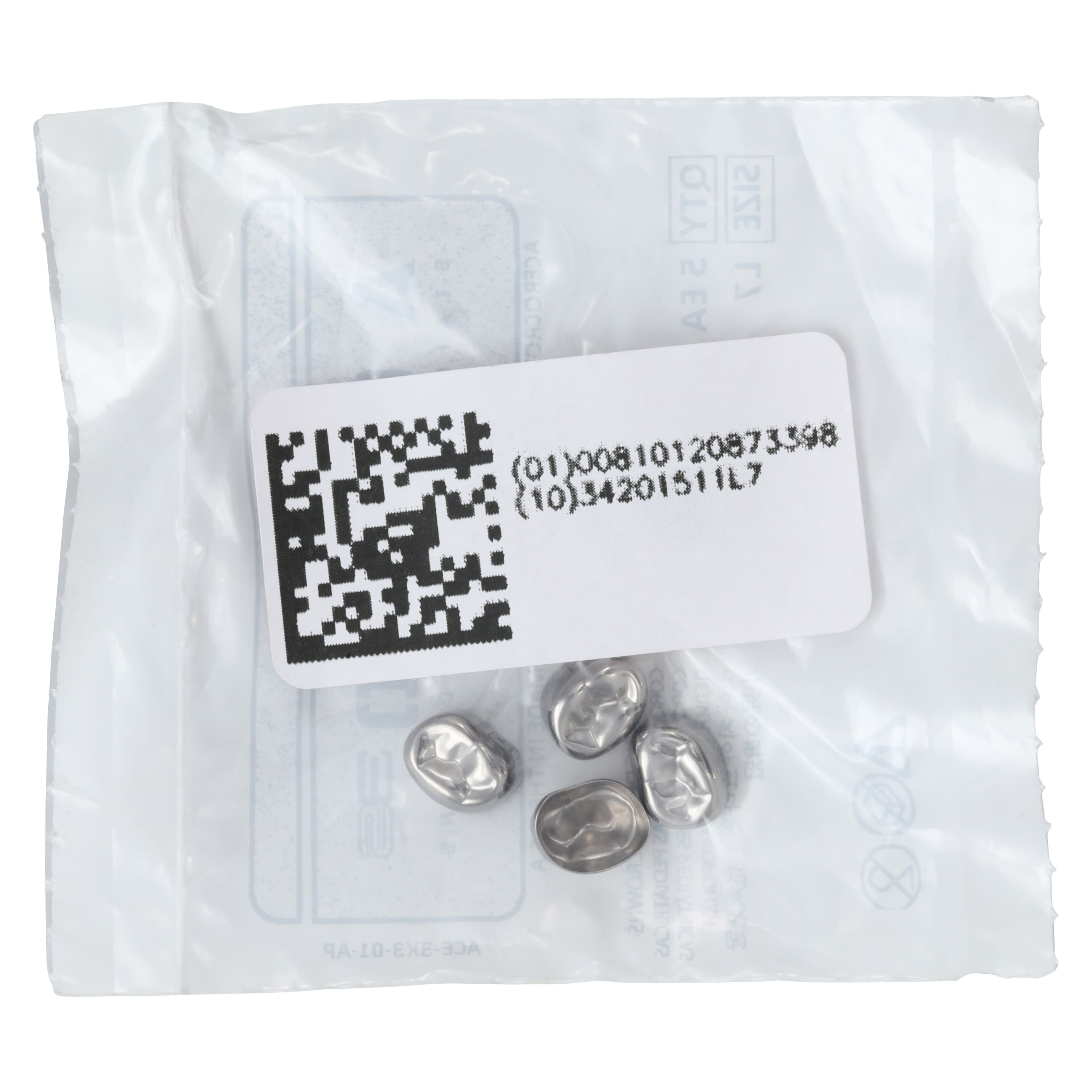 Acero 3S Primary Molar Stainless Steel Crown, Lower Left First Molar "L", Size 7, 5/Pack thumbnail 3