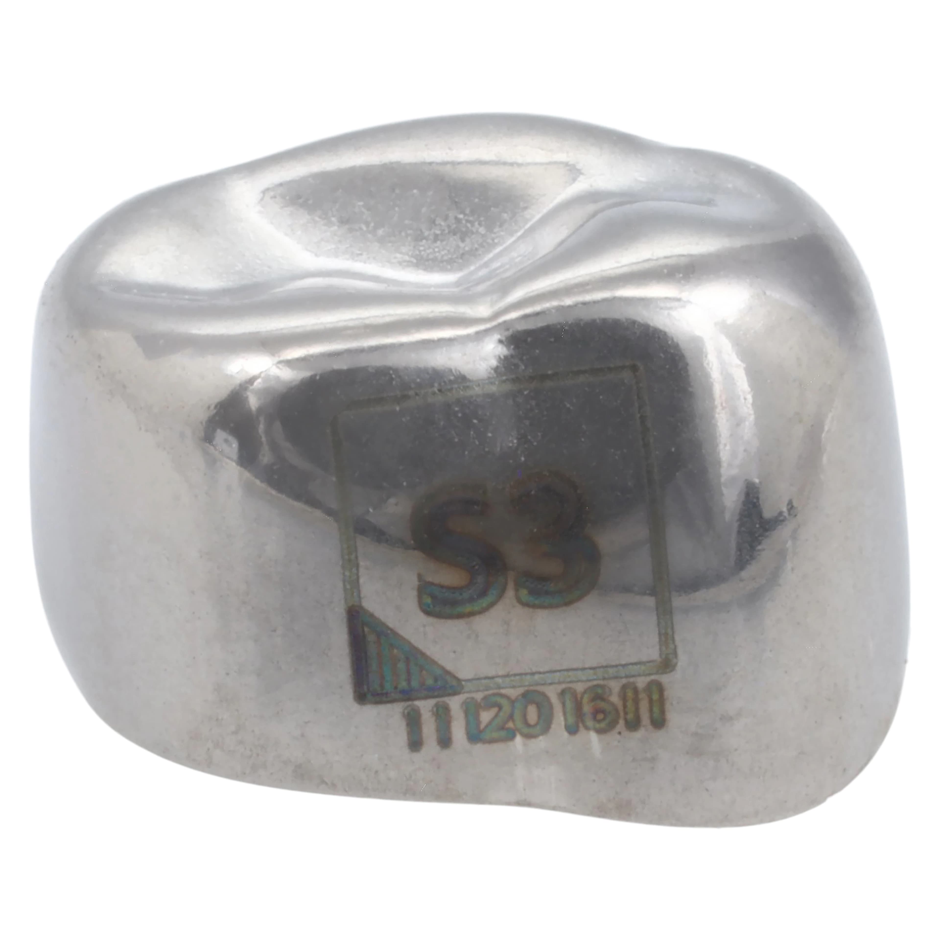 Acero 3S Stainless Steel Primary Molar Crown, Lower Right First Molar, Size 3, 5/Pack thumbnail 2