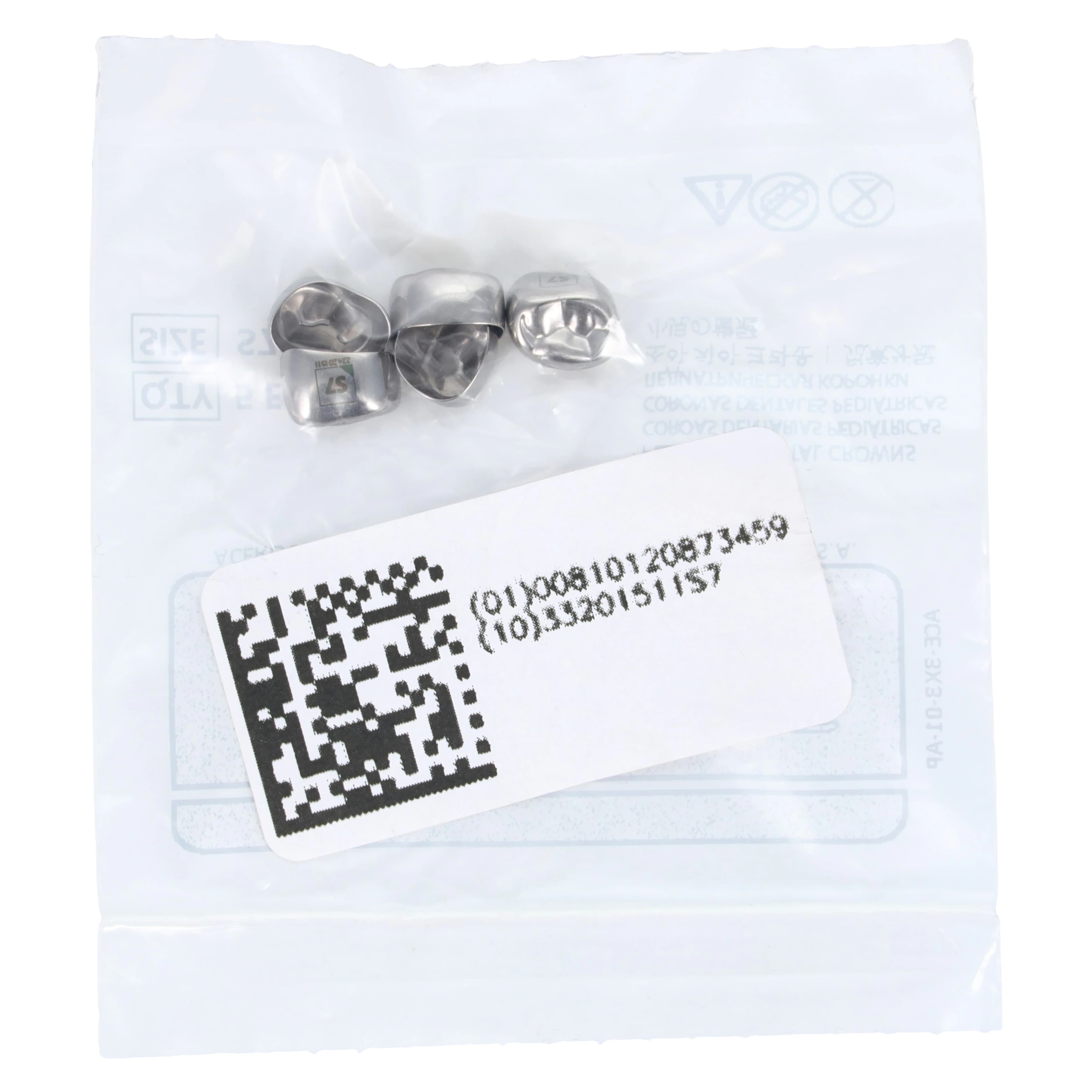 Acero 3S Stainless Steel Primary Molar Crown, Lower Right First Molar, Size 7, 5/Pack thumbnail 3