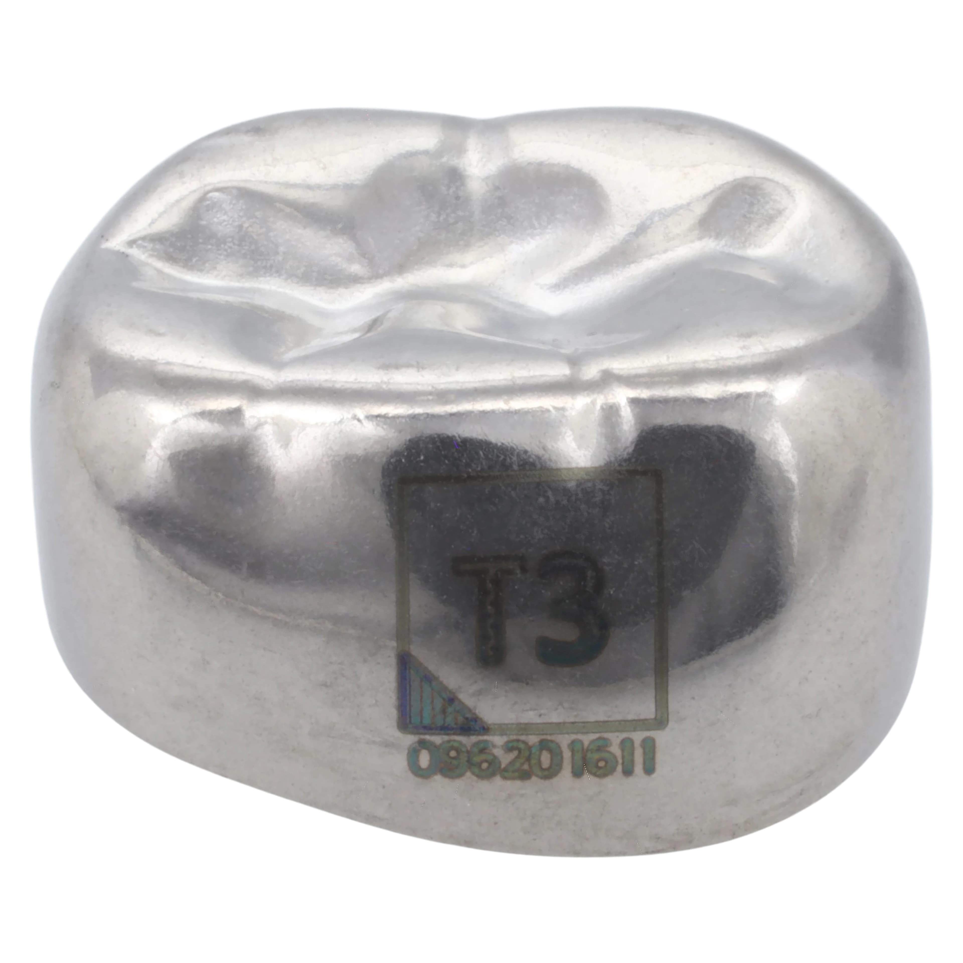 Acero 3S Stainless Steel Primary Molar Crown, Lower Right Second Molar (T), Size 3, 5/Pack thumbnail 2