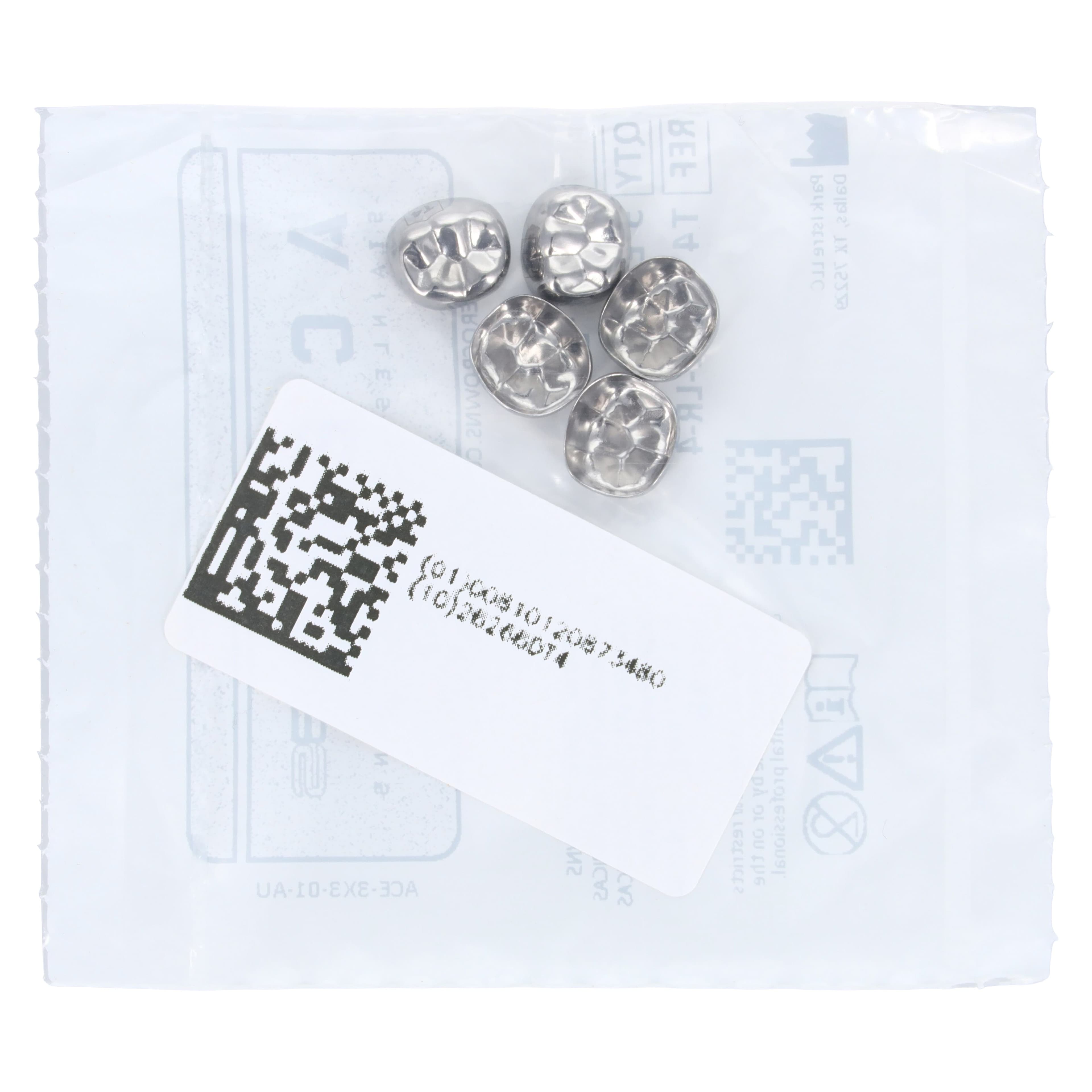 Acero 3S Stainless Steel Primary Molar Crown, Lower Right Second Molar "T", Size 4, 5/Pack thumbnail 3