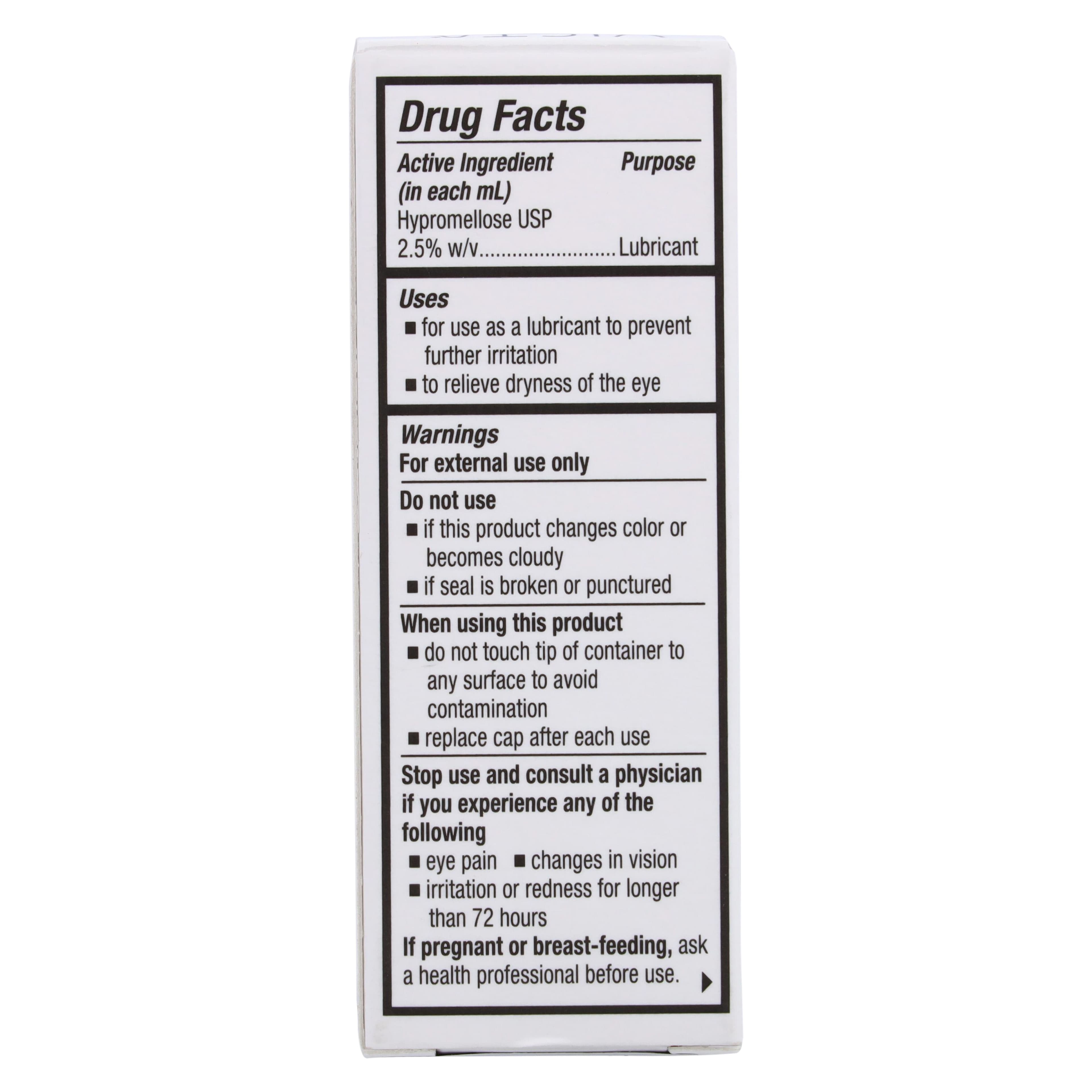 Hypromellose Ophthalmic Solution 2.5%, 15 mL Bottle, Hub Pharmaceuticals thumbnail 7