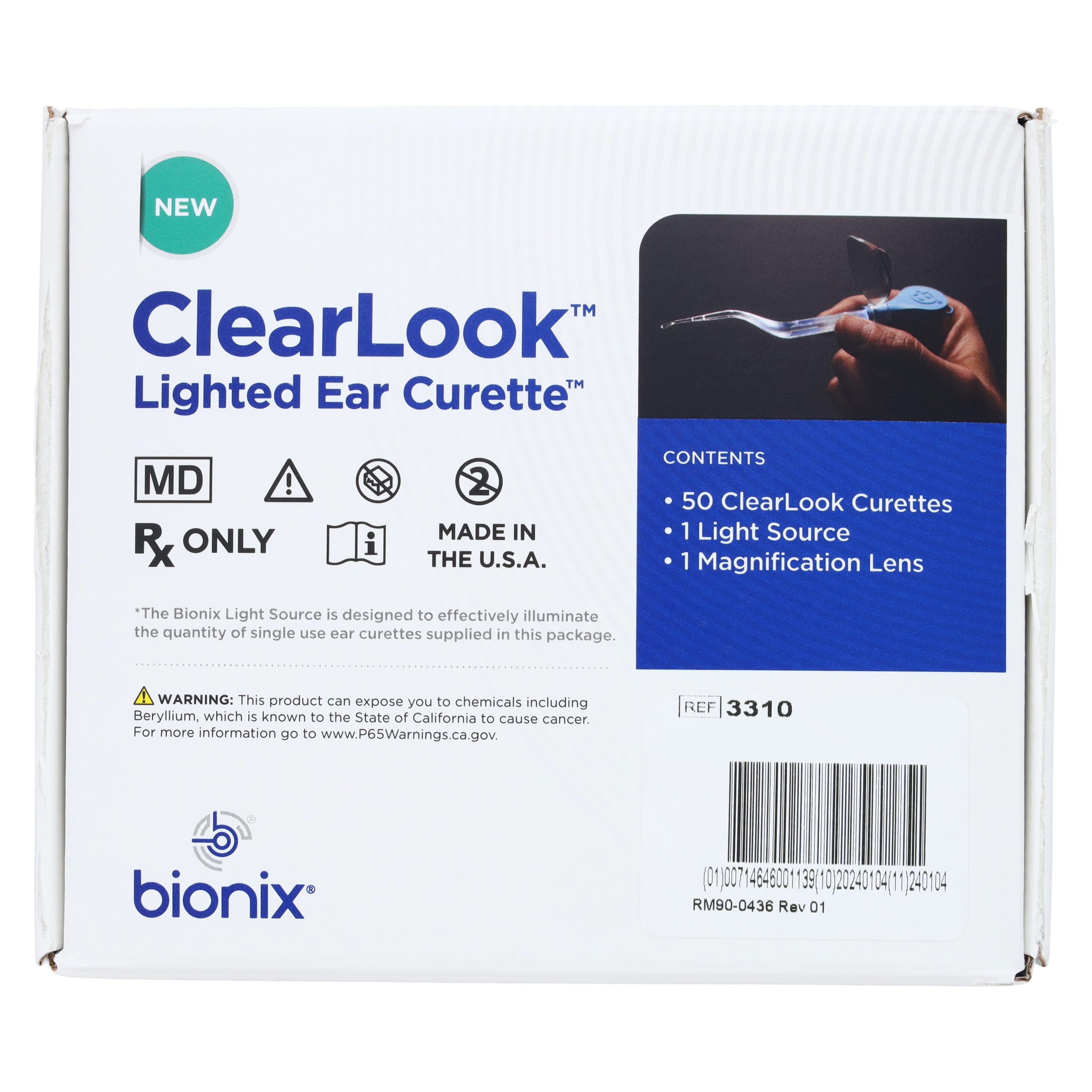 Bionix ClearLook Ear Curette, Angle Loop, Non-Sterile, Disposable, 50/Box thumbnail 4