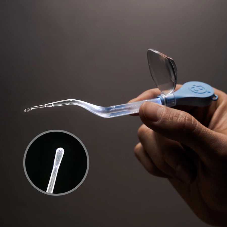 Bionix ClearLook Ear Curette, Infant Scoop, Non-Sterile, Disposable, 50/Box - ClearLook Ear Curette Lighted - Image 1