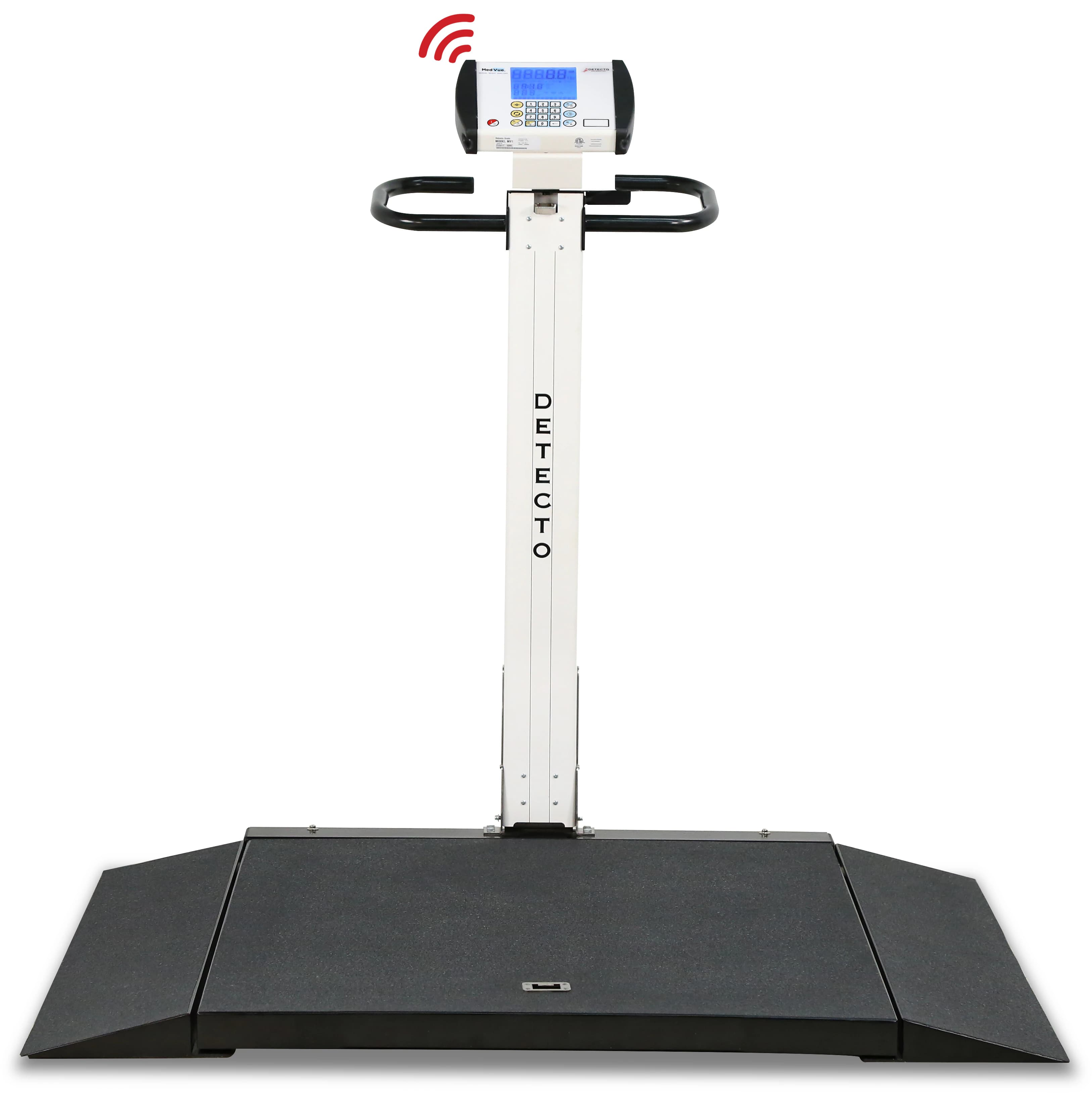 Detecto Portable Wheelchair Scale, 1000 lb Capacity, Digital with AC Adapter - Scale Wheelchair Portable - Image 1