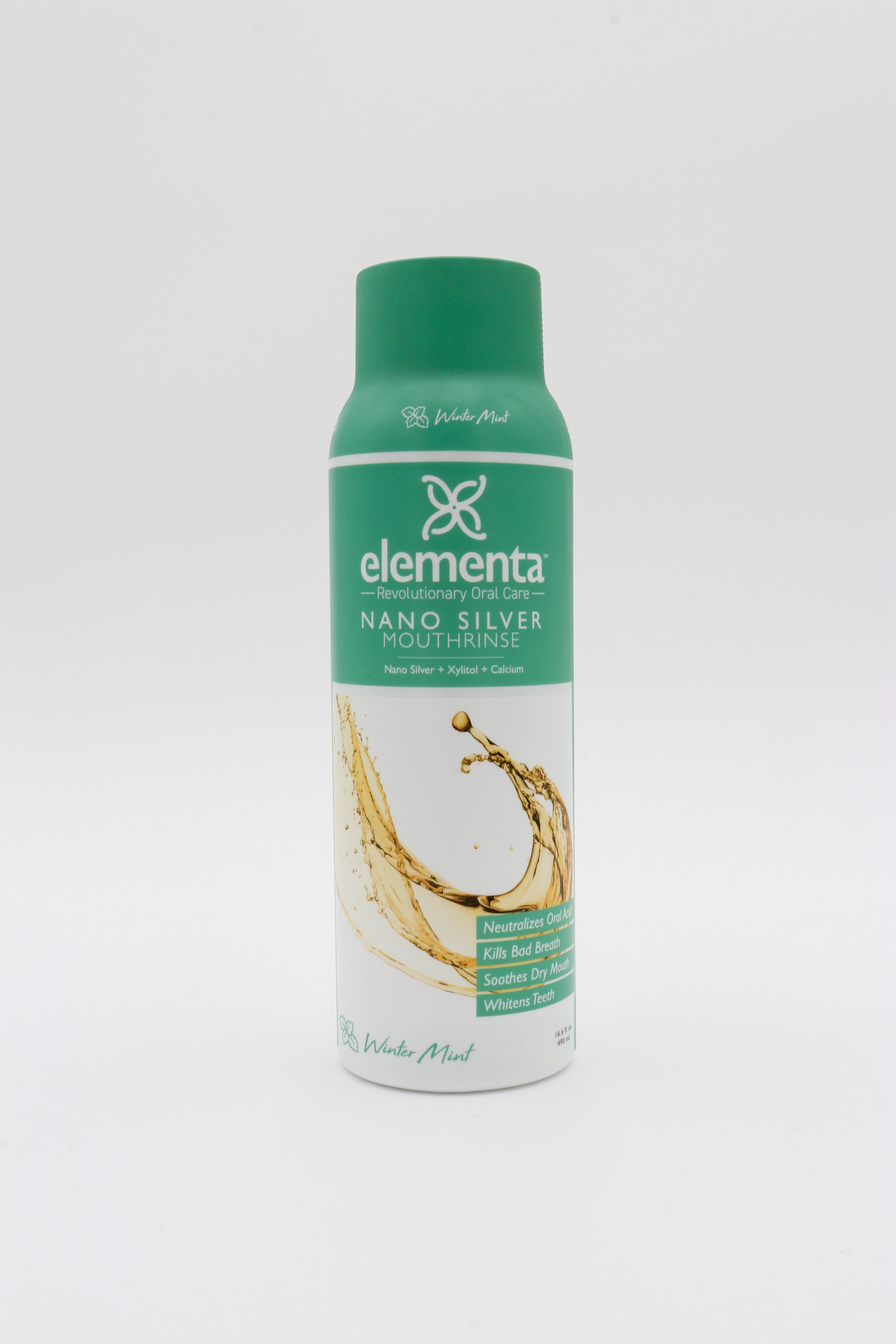 Elementa Nanosilver Mouth Rinse, Fresh Mint, Alcohol Free, 16 oz, 6/Pack - Elementa Nanosilver Mouth Rnse - Image 1