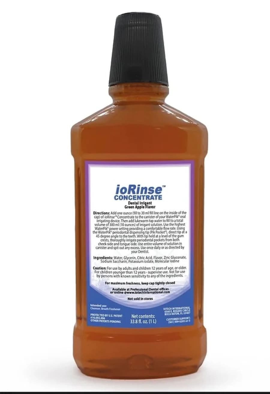 ioRinse Professional Concentrate Green Apple, 1 Liter Bottles, Case of 12 - ioRinse™ Professional Concentrate Green Apple 1 Liter Bottles Case/12 - Image 1