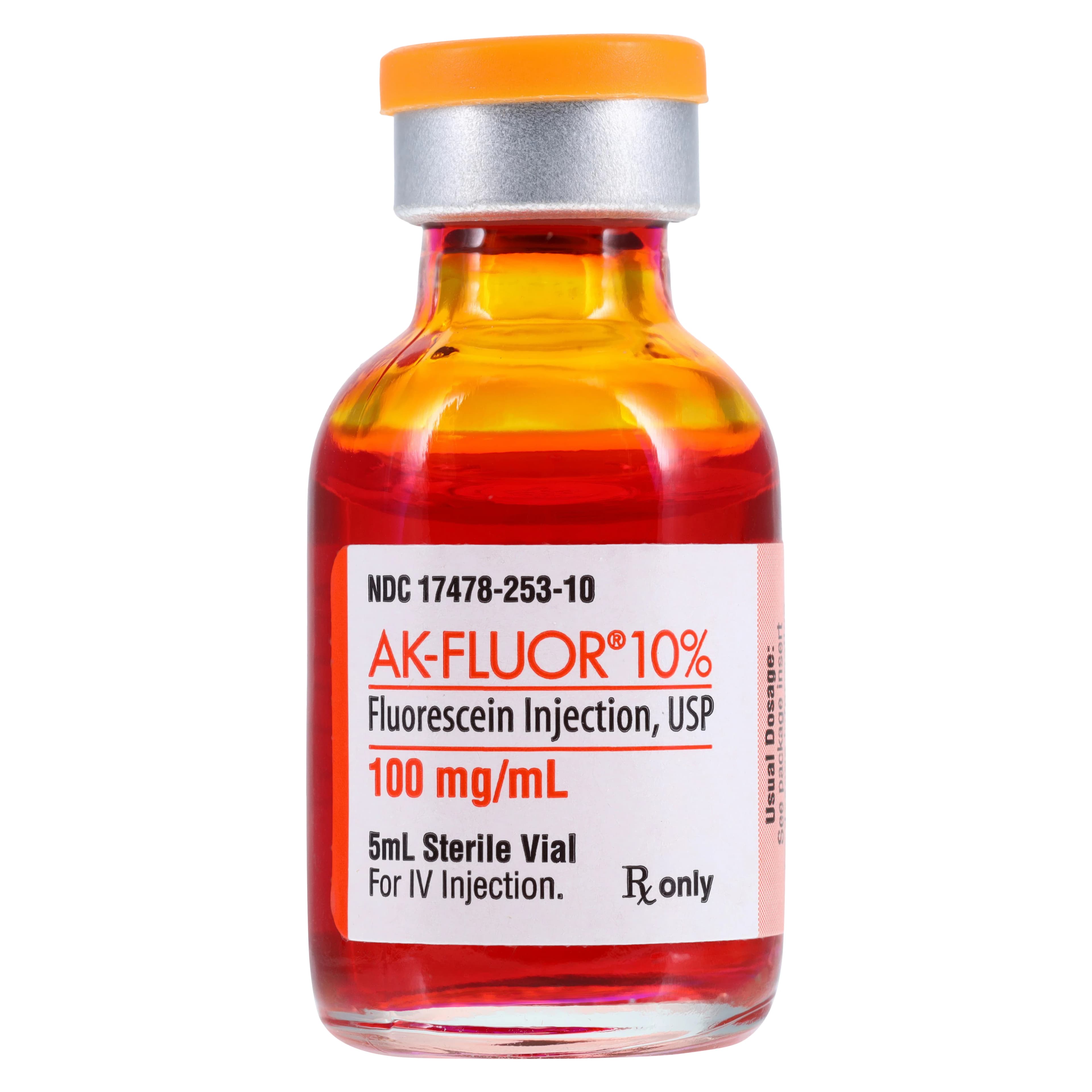 AK-Fluor 10% Fluorescein Sodium Injection, SDV 5 mL, 12/Package thumbnail 2