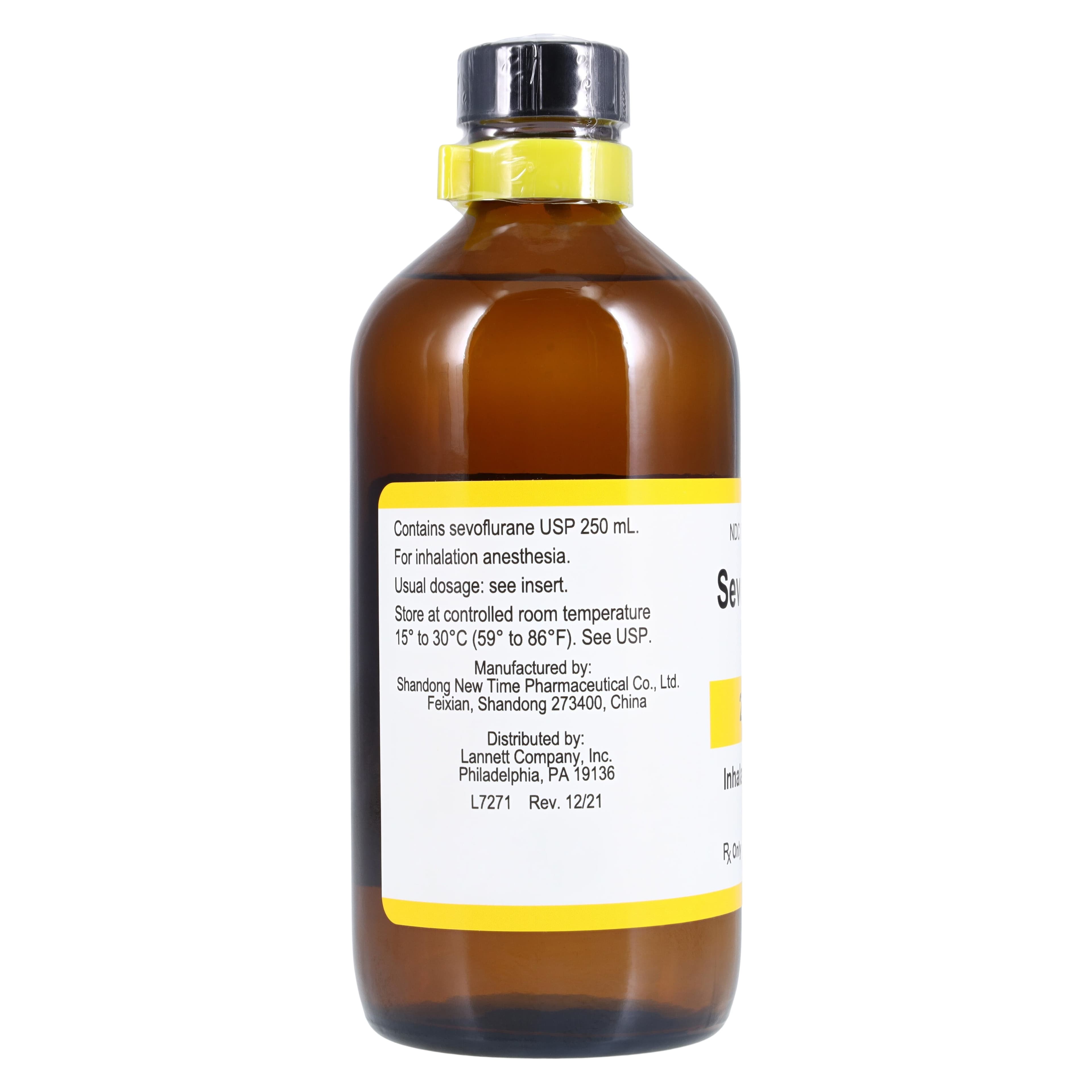 Sevoflurane Inhalation Liquid 100%, 250 mL Bottle, Lannett thumbnail 3