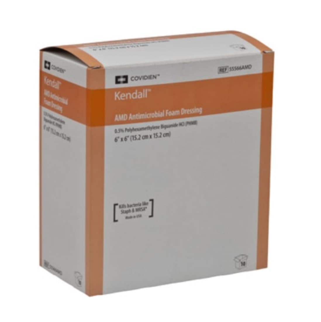 Kendall Antimicrobial Foam Dressing with 0.2% PHMB, 6x6 inch, Sterile, Square, Absorbent - Dressing Foam Kendall Antimicr - Image 1