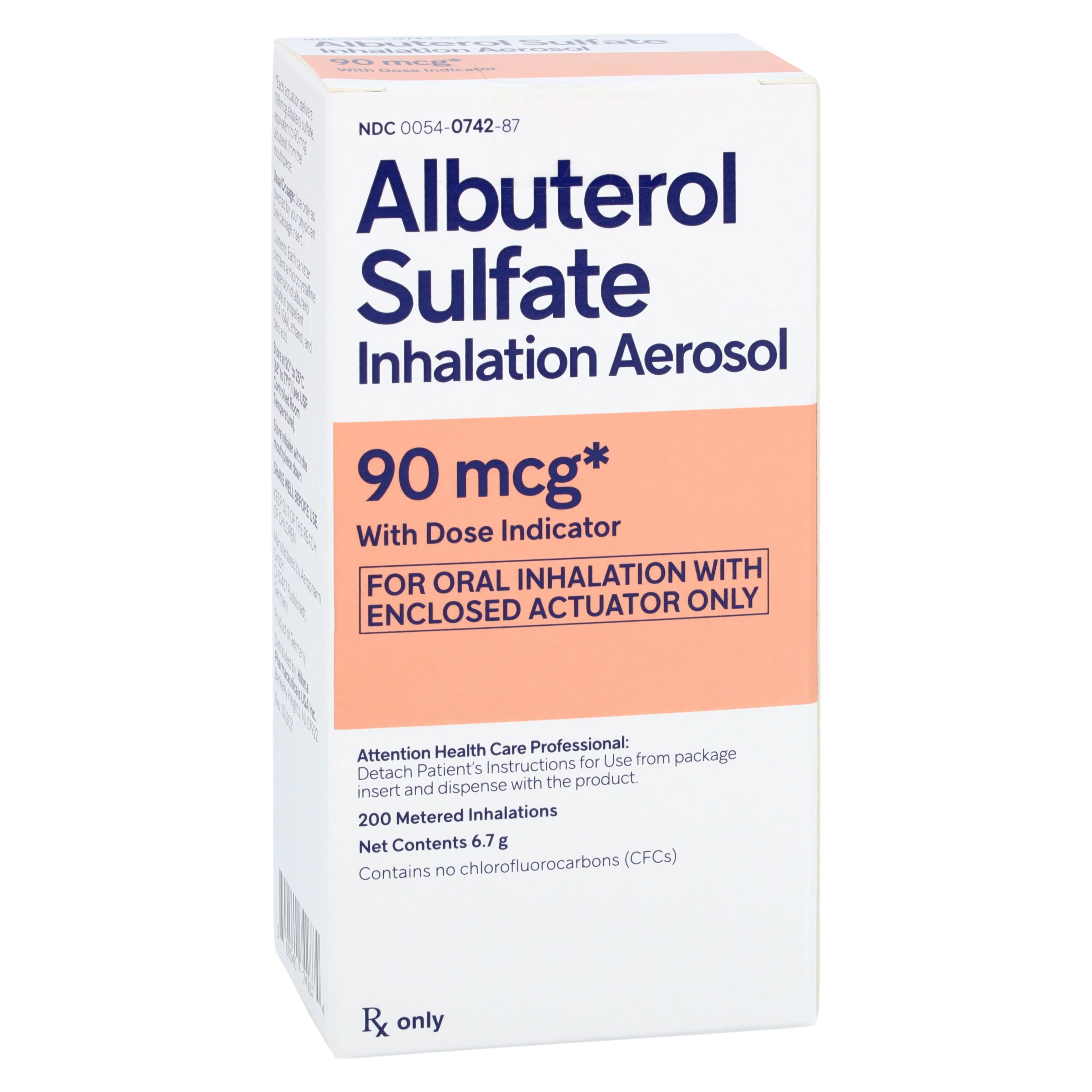 Albuterol Sulfate HFA Inhalation Aerosol, 90mcg, 6.7g Inhaler - Albuterol Sulf Aero HFA 6.7g - Image 1