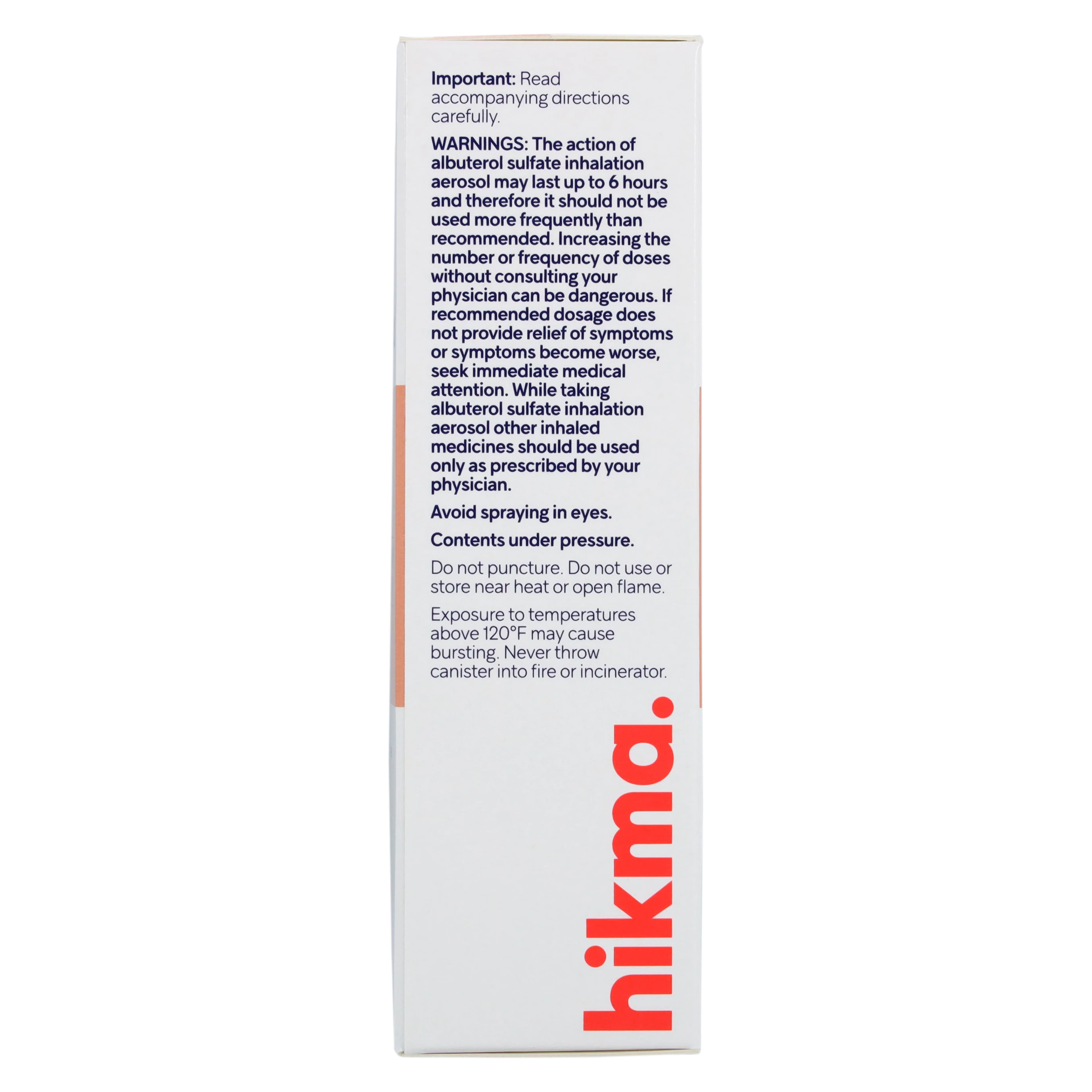 Albuterol Sulfate HFA Inhalation Aerosol, 90mcg, 6.7g Inhaler thumbnail 2