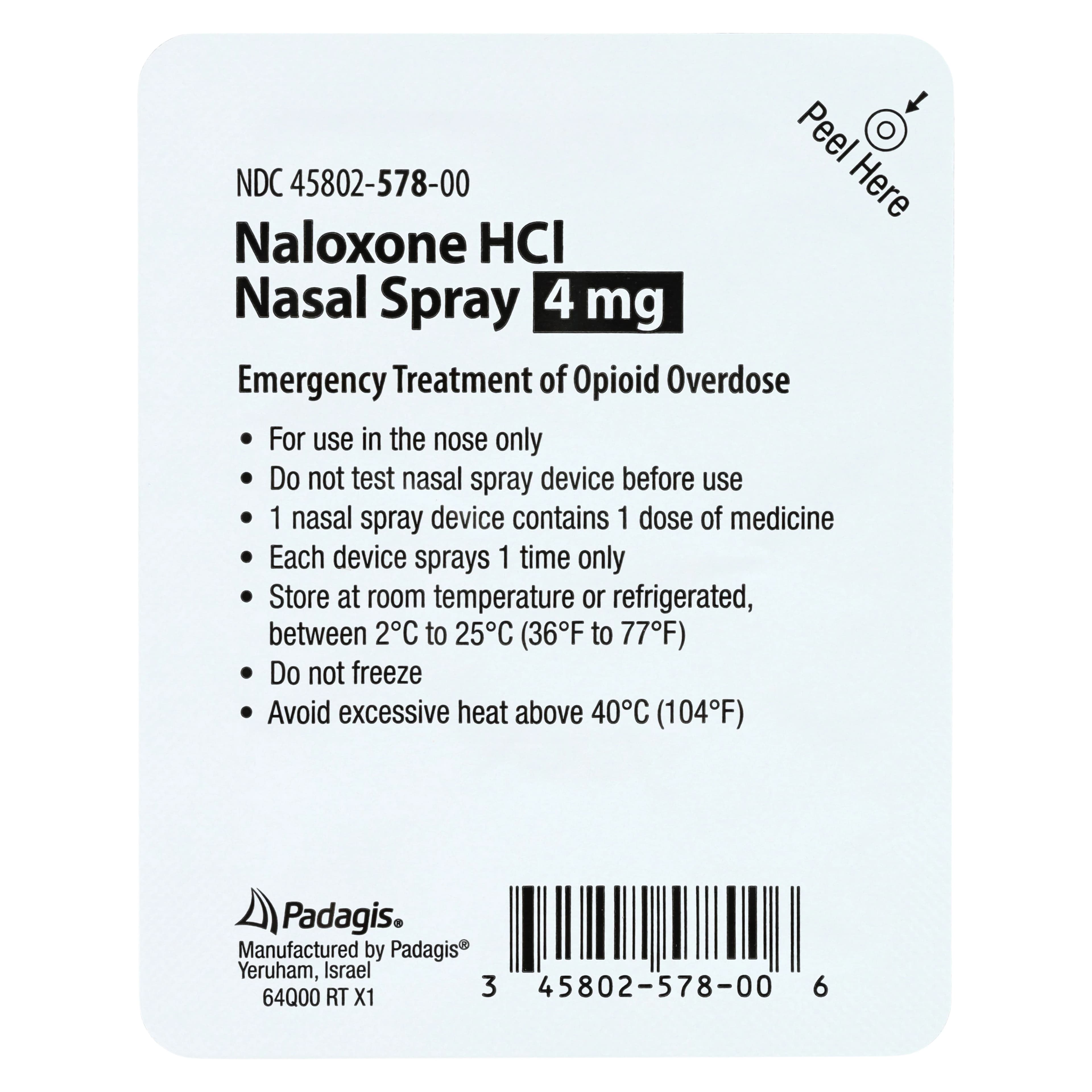 Naloxone HCl Nasal Spray OTC, 4mg/0.1mL, 2/Box thumbnail 3