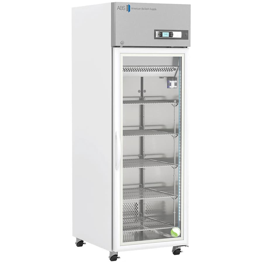 American Biotech Supply Premium Lab Refrigerator, Glass Door, 23 Cu Ft, Right Hinge, 1-10°C, Cycle Defrost, 01KWC87QD1ZEQEVZN618GCVTEB - Prem Lab Ref Gls Door - Image 1