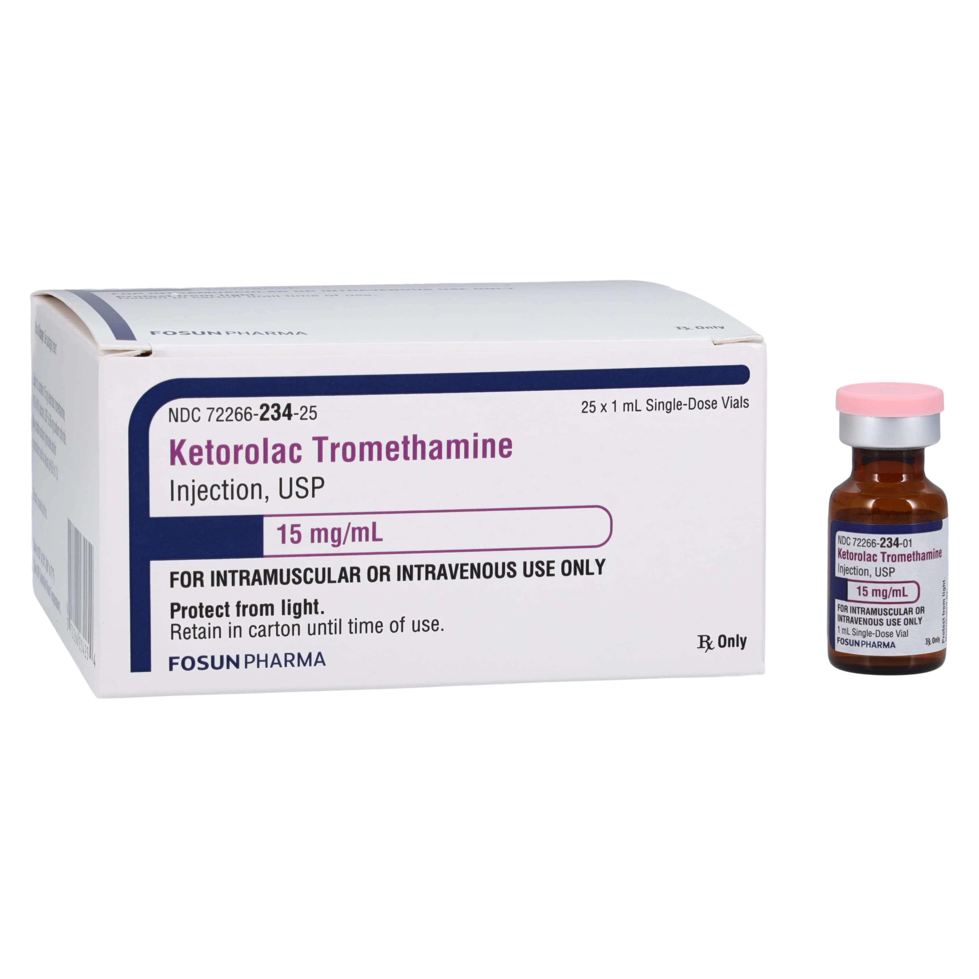 Ketorolac Injection 15mg/mL SDV 1mL, 25/Package - Ketorolac Inj SDV 1mL - Image 1