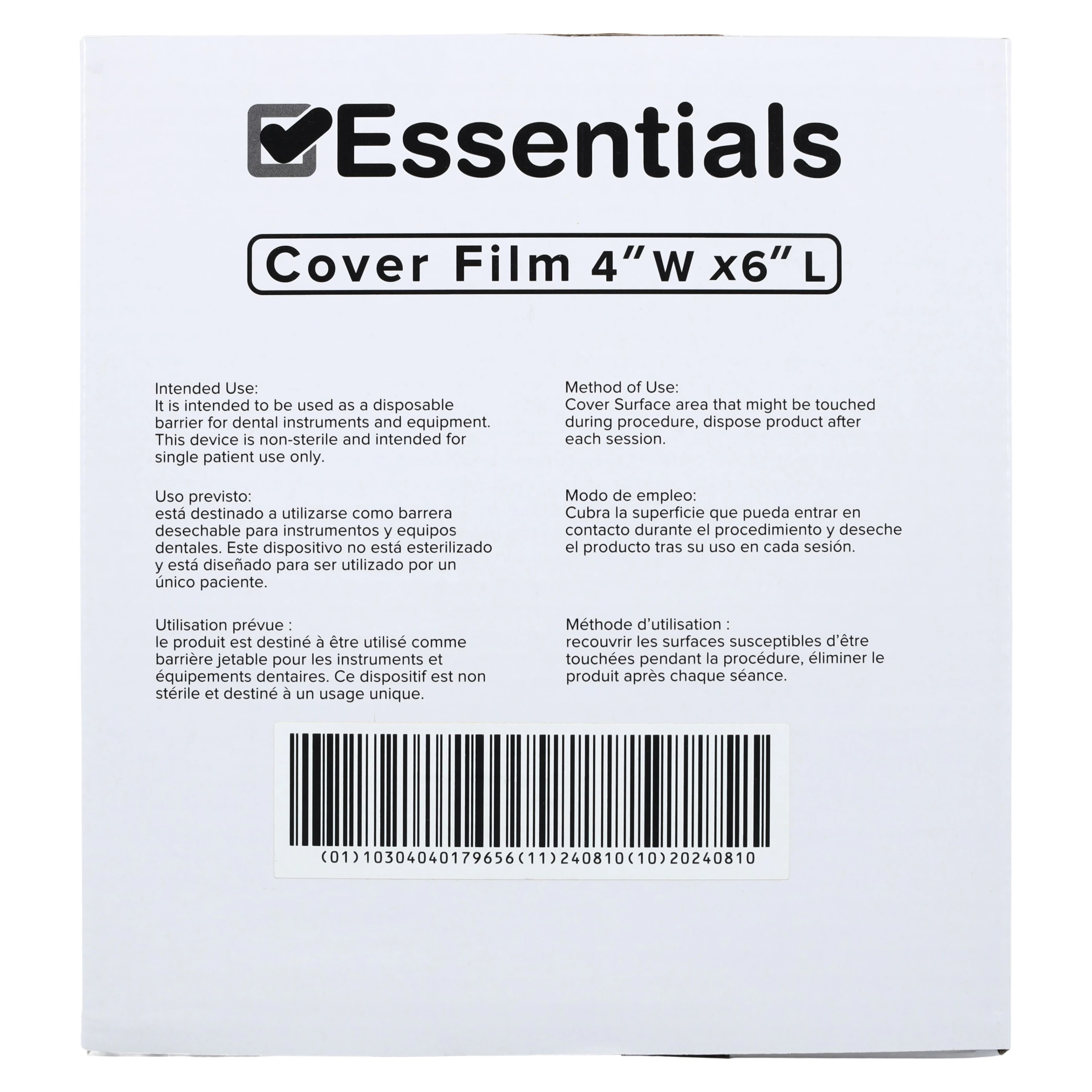 Essentials Cover Film Blue, 4 in x 6 in, 1200/Box thumbnail 4