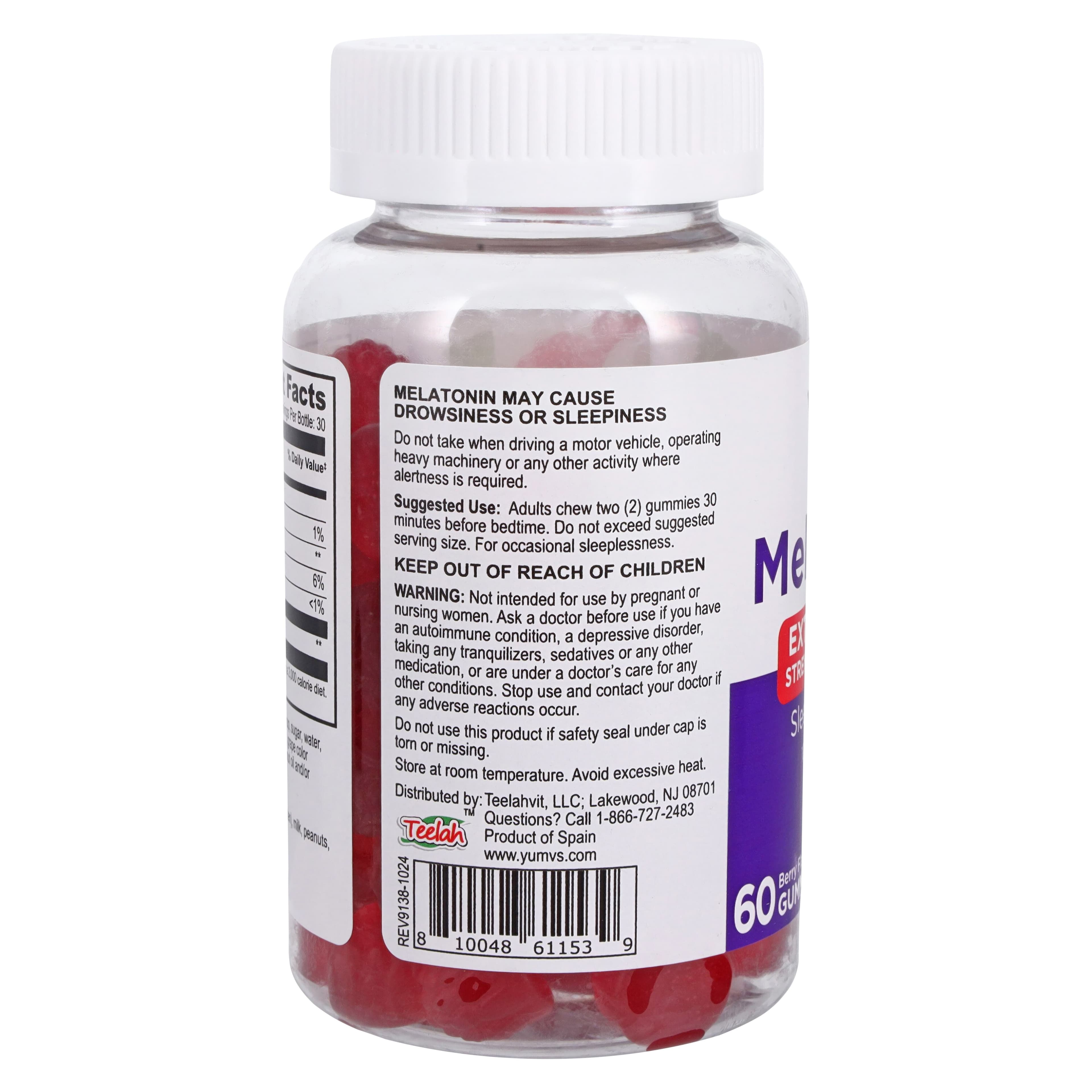 Geri-Care Melatonin Extra Strength Gummy, 5 mg, 60 Gummies per Bottle thumbnail 3
