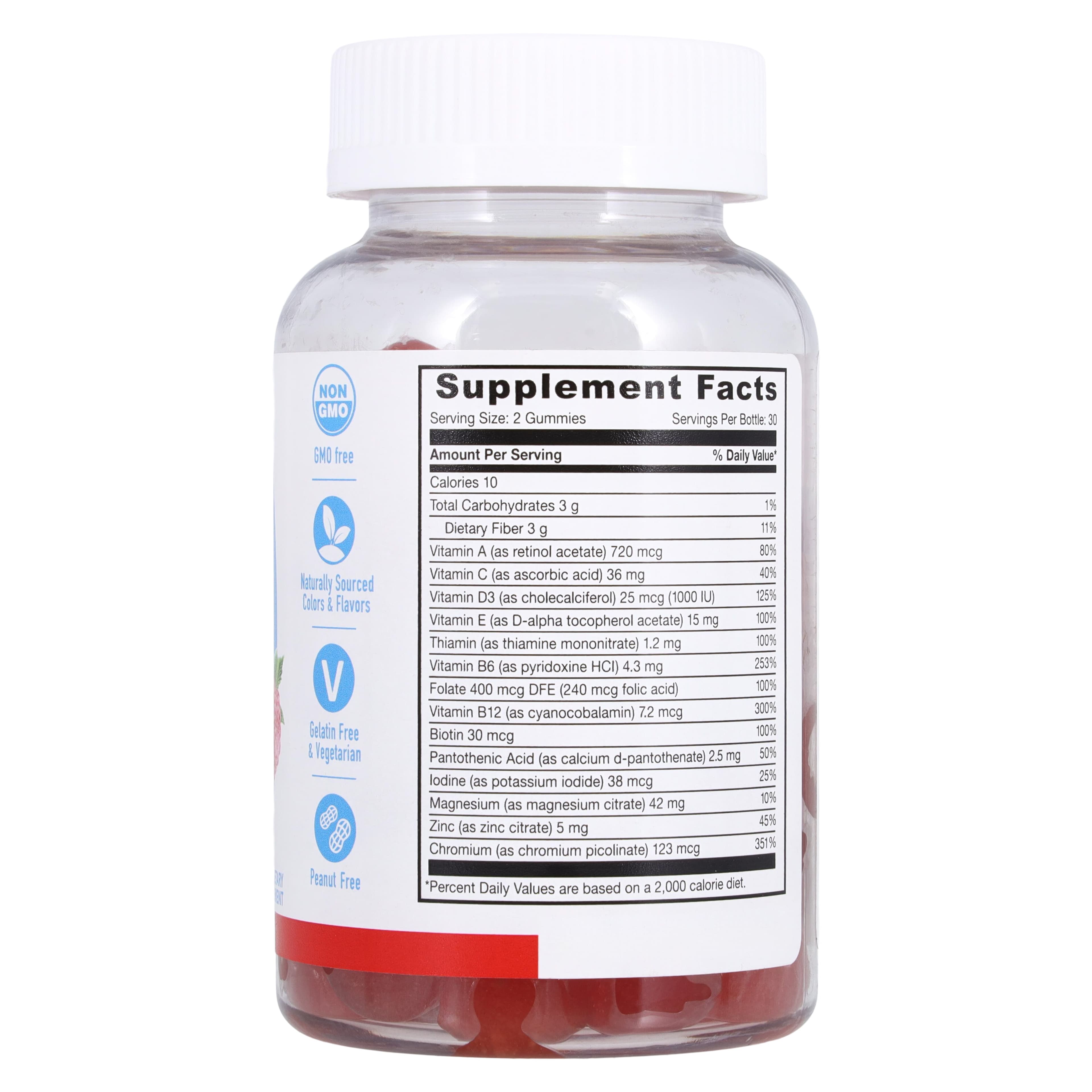 SugarFr Multivitamin/Mineral Gummy, 60 Gummies per Bottle thumbnail 2