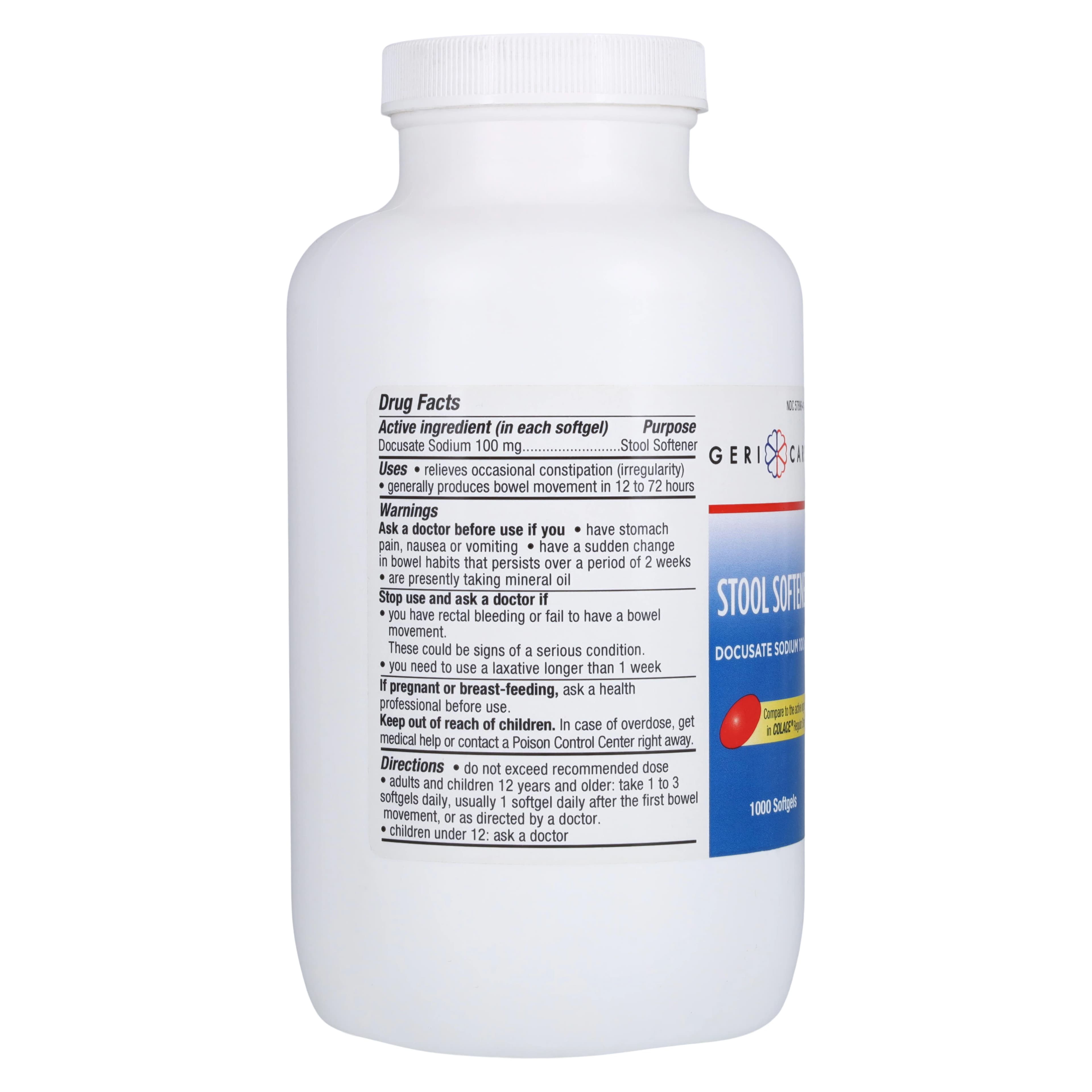 Geri-Care Docusate Sodium Softgels, 100mg, 1000/Bottle thumbnail 2