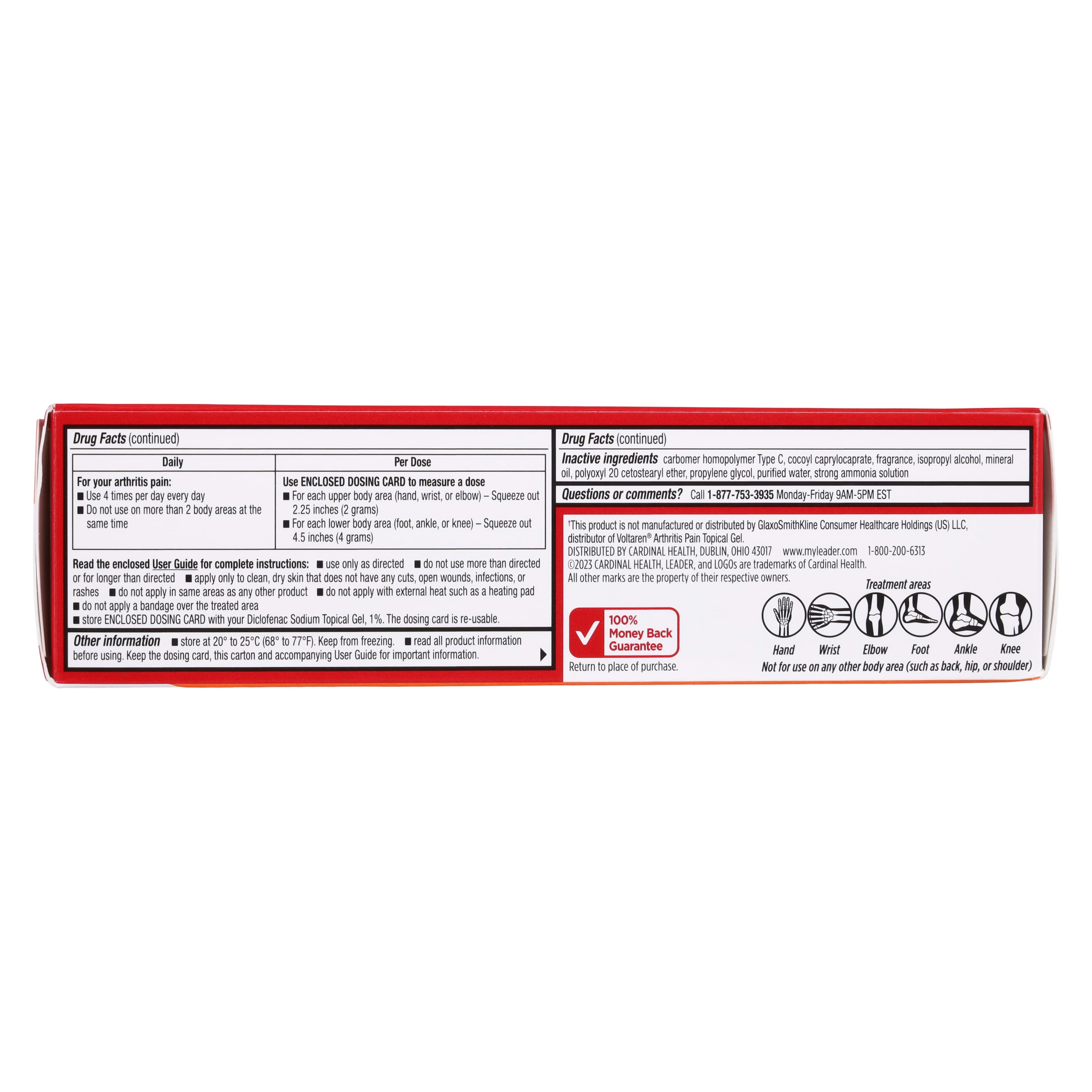 LDR Arthritis Pain Relief Topical Gel, 1% Menthol, 50g Tube thumbnail 3