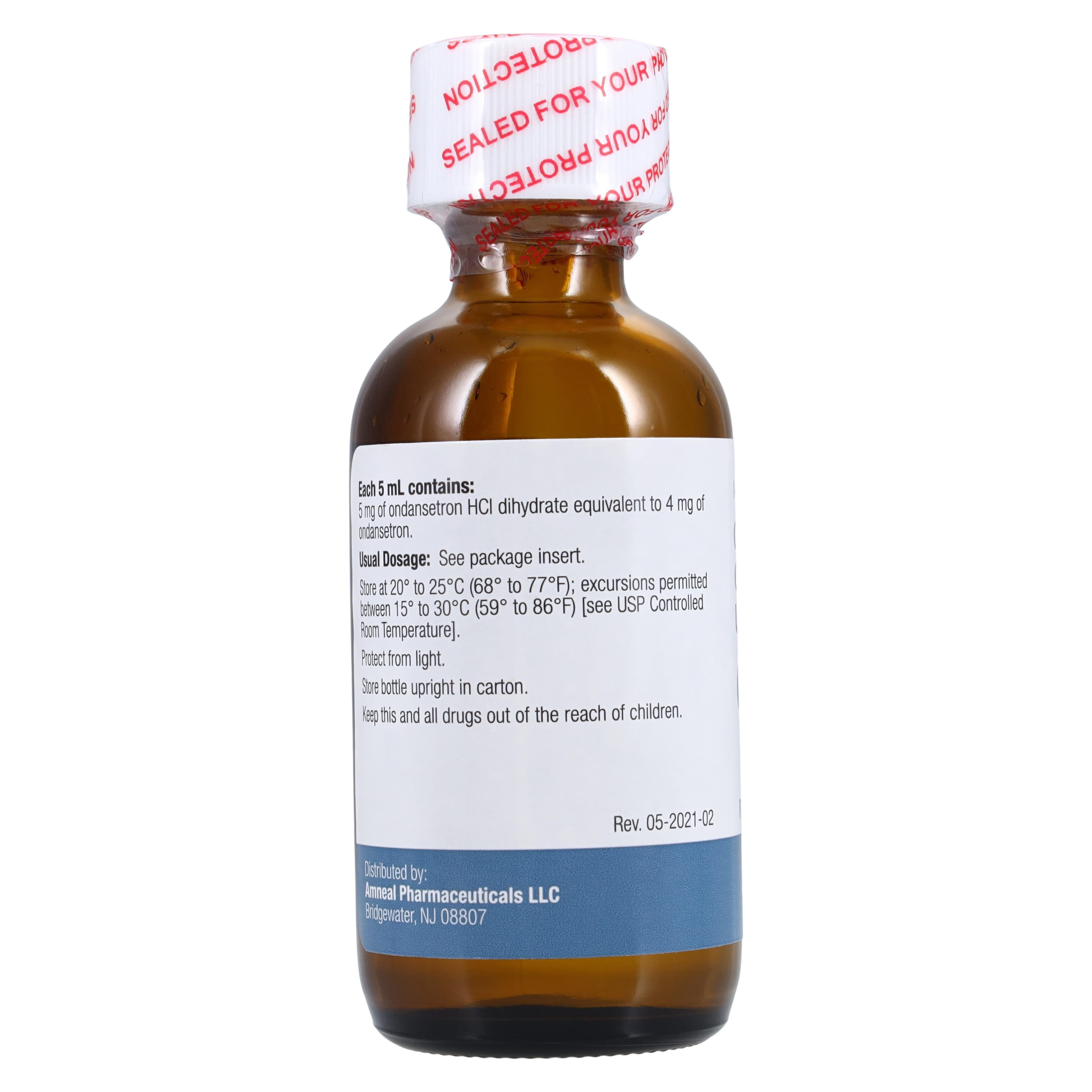 Ondansetron HCl Oral Solution, 4mg/5mL, 50mL Bottle, Amneal thumbnail 3