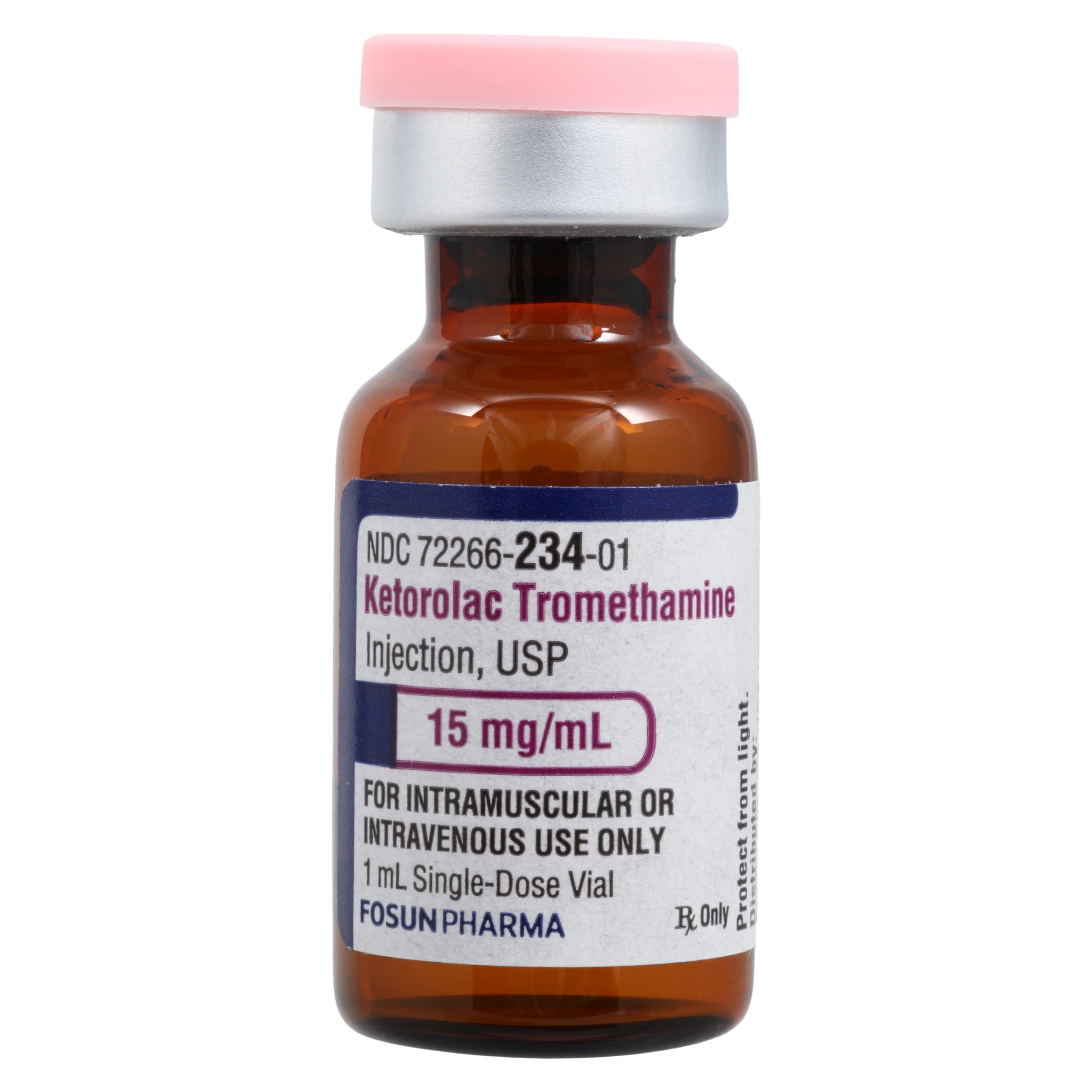 Ketorolac Injection 15mg/mL, 1mL Single Dose Vial, Non-Refrigerated, Fosun Pharma USA Inc - Ketorolac Inj SDV N-R - Image 1