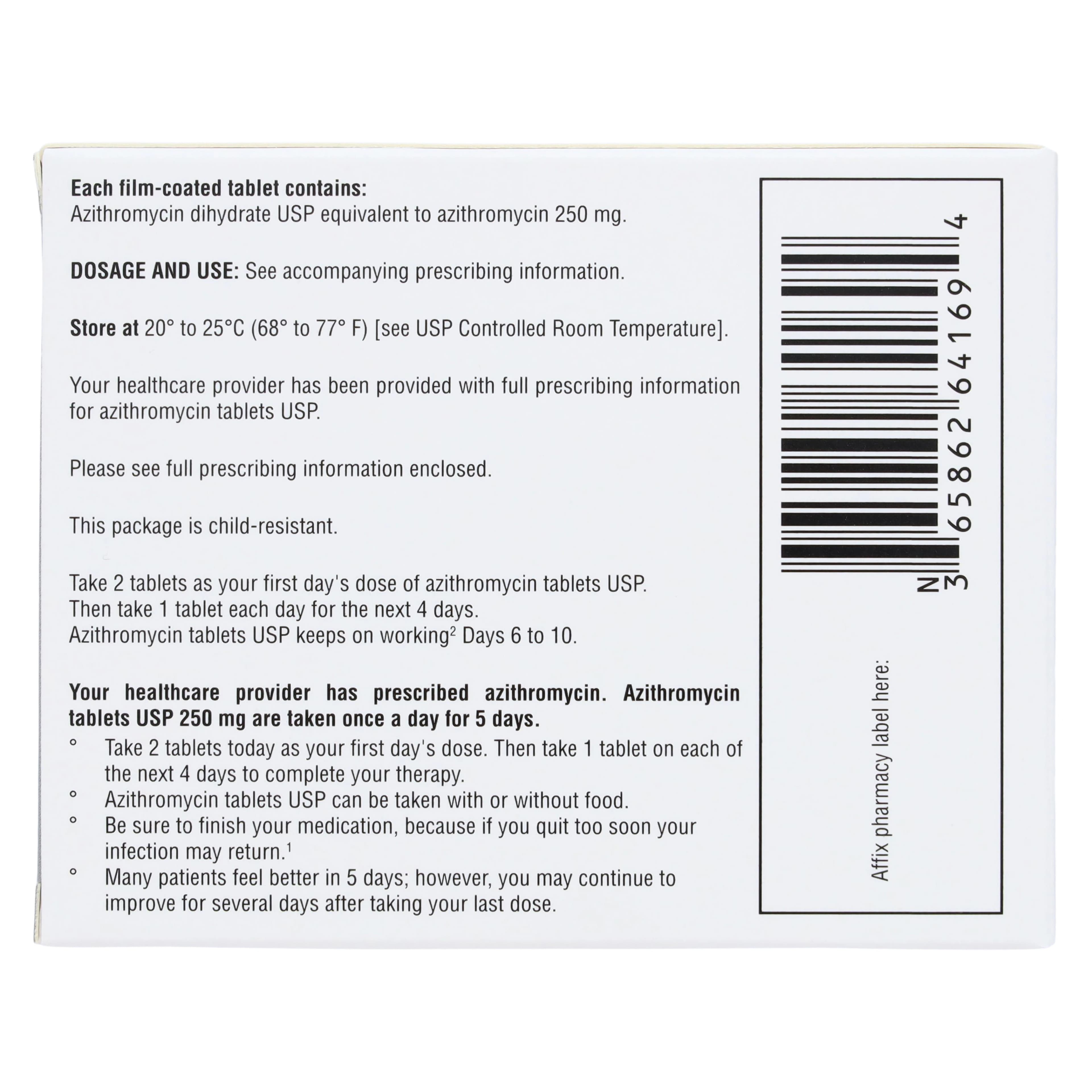 Azithromycin Tablets UD, 250mg, 3x6/Package thumbnail 5