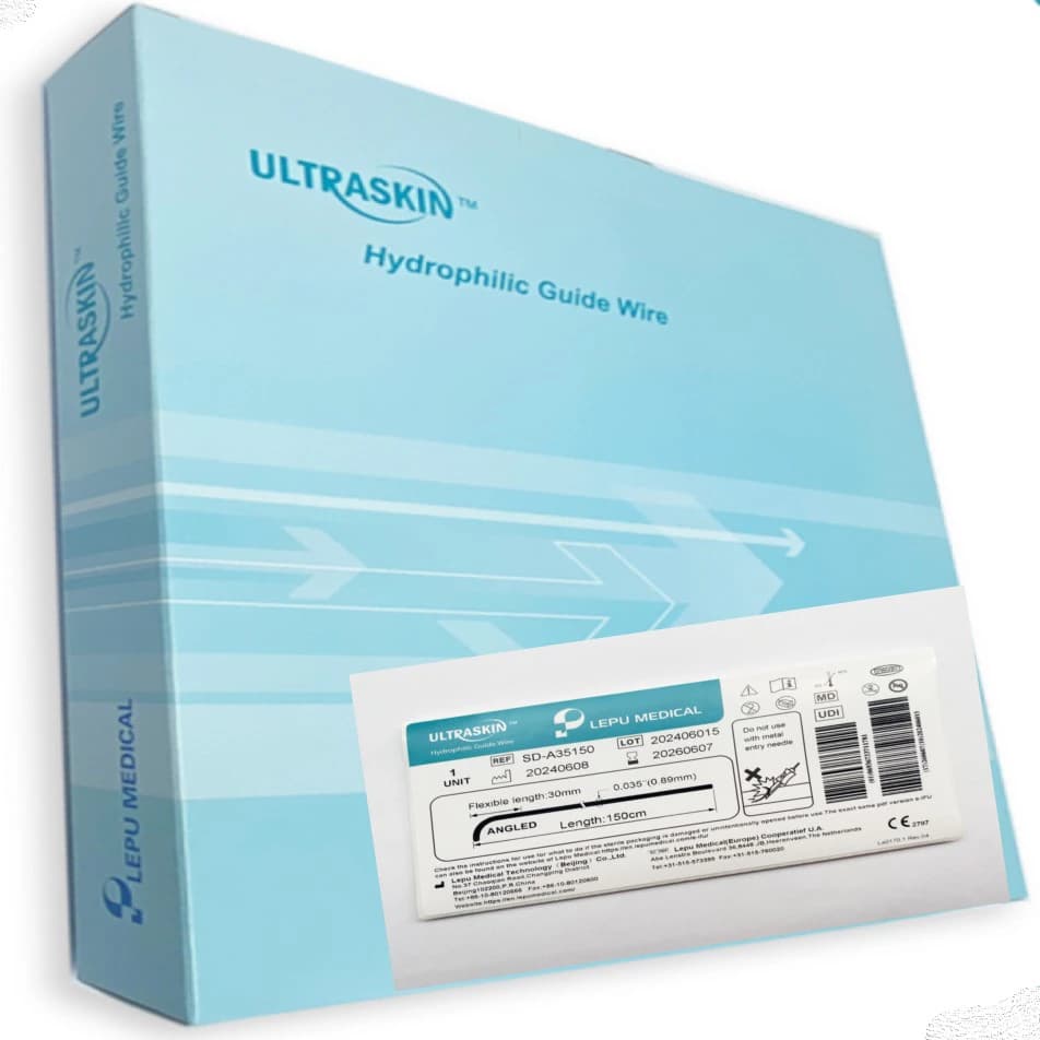 Ultraskin Hydrophilic Guidewire, Angled Tip, Standard - Ultraskin Guidewire Angled Tip - Image 1