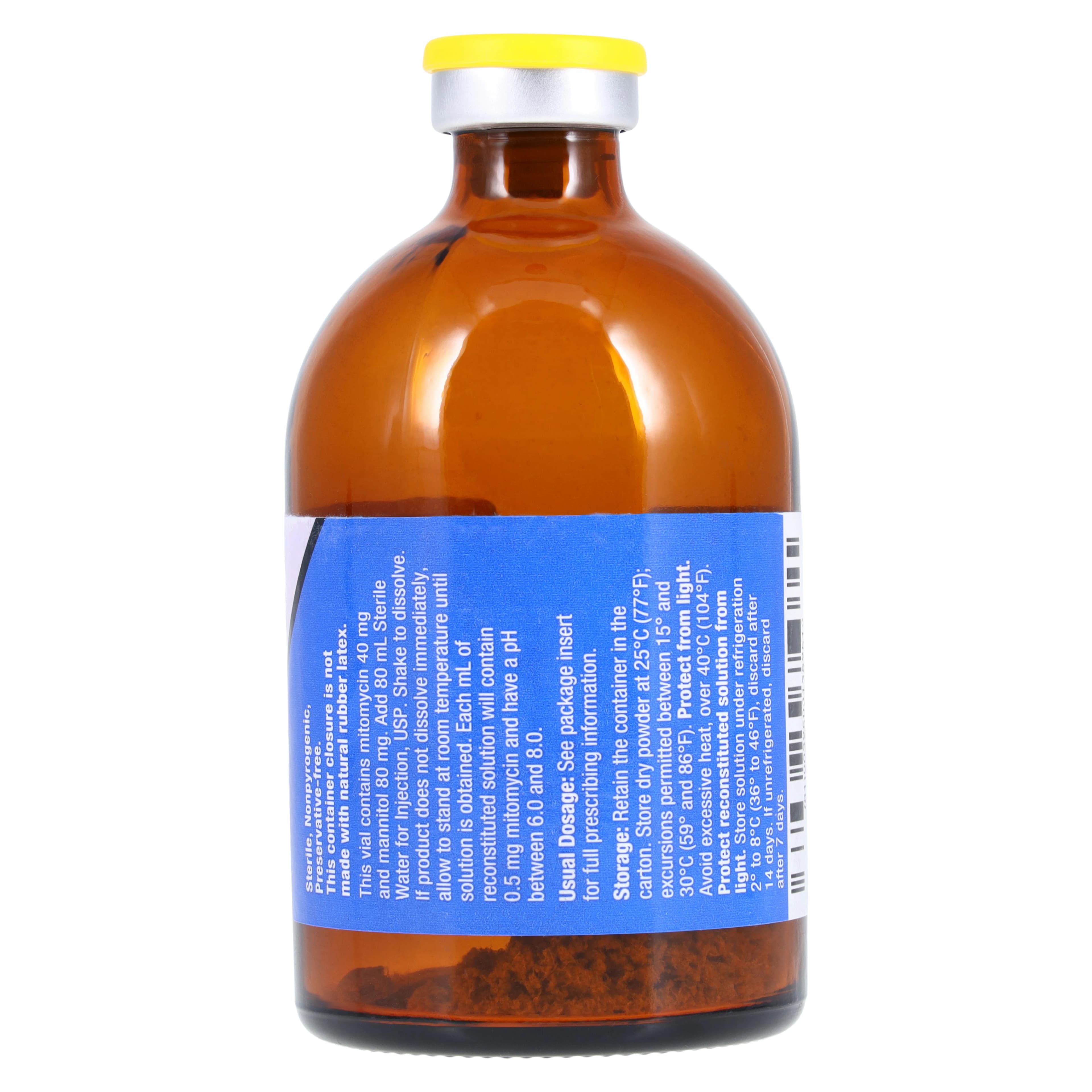Mitomycin Injection 40 mg/vial, Lyophilized Powder for Solution, Single-Dose Vial, 100 mL, Sagent Pharmaceuticals thumbnail 3