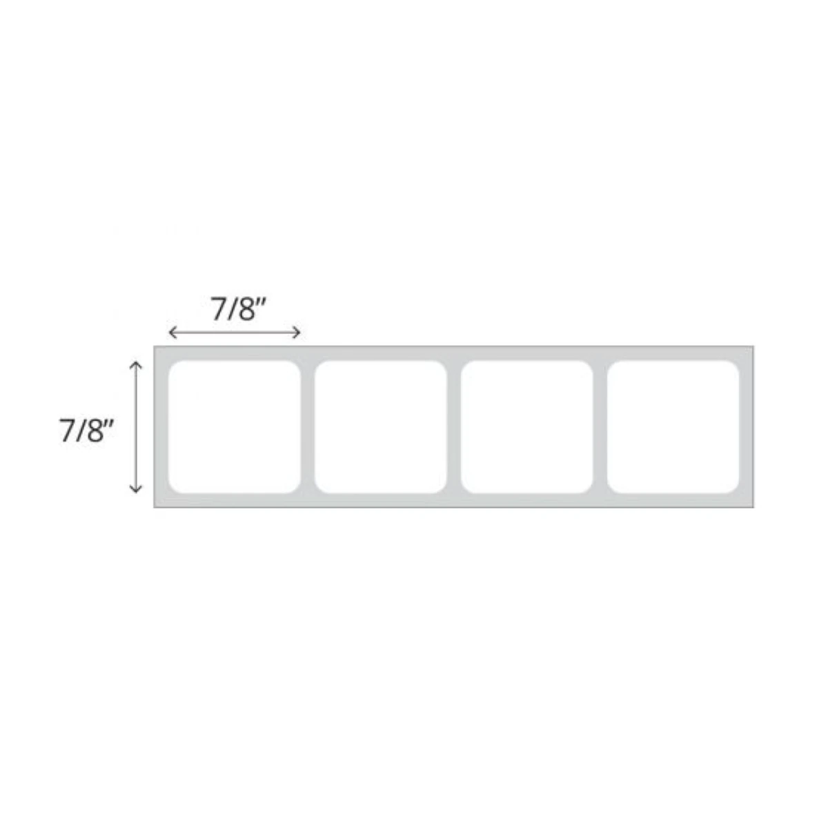 SafeGuard Microscope Slide Label, White, 7/8 x 7/8", Direct Thermal, 7200/Roll - Label Slide Direct Thermal - Image 1