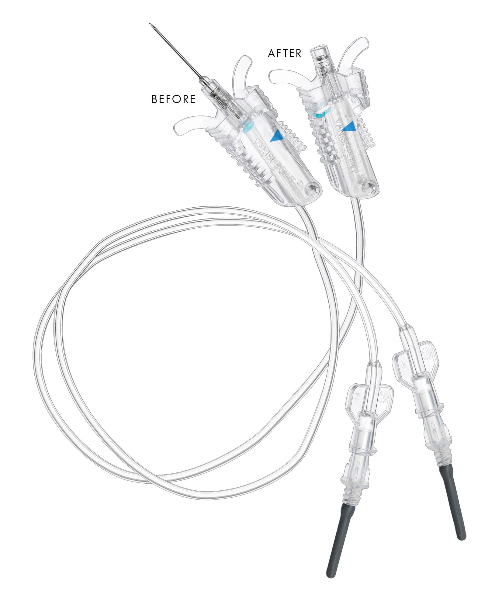 VanishPoint Blood Collection Set, 23G x 3/4" Needle, 12" Tubing, Safety, Sterile, Latex-Free, Single Use, 200/Case - Blood Collection Set 12"Tube - Image 1