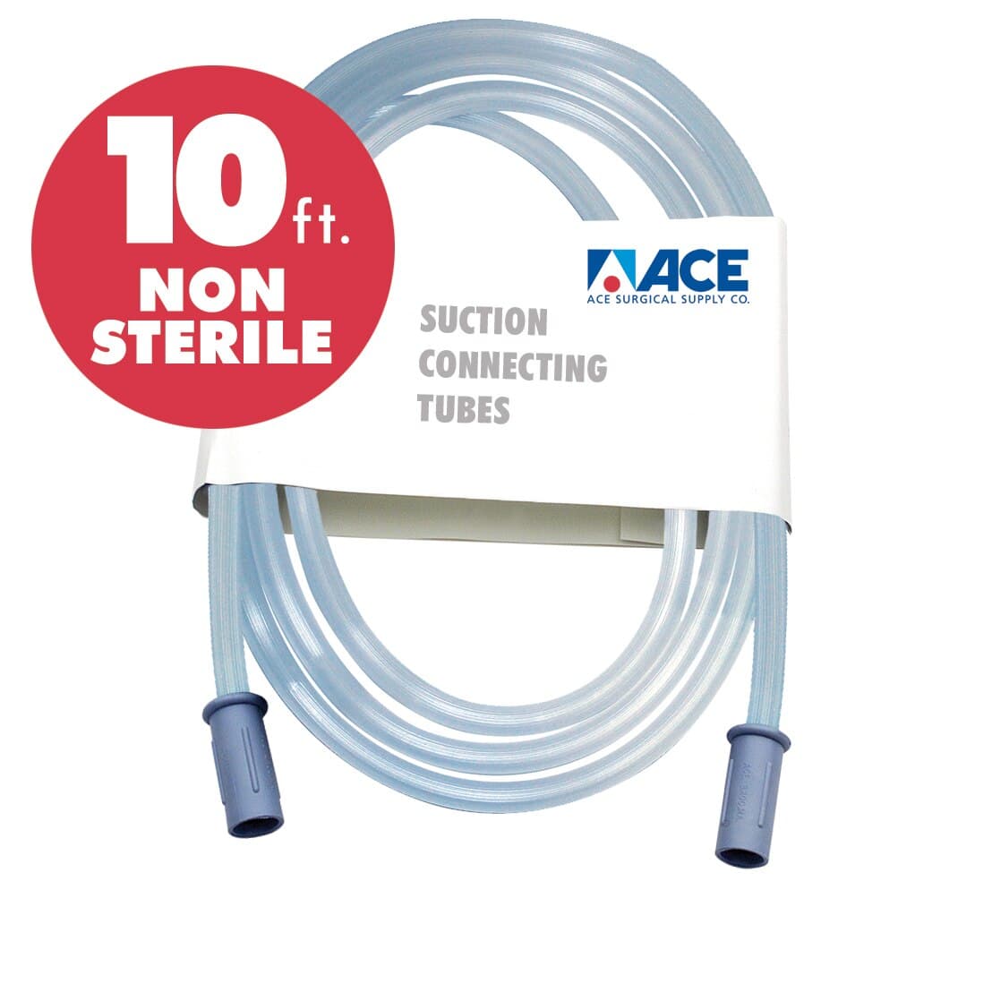 Ace Surgical Suction Tube, Clear, 10 Feet, Non-Sterile, Disposable, 25/Case - Suction Tube Clear 10' NS - Image 1
