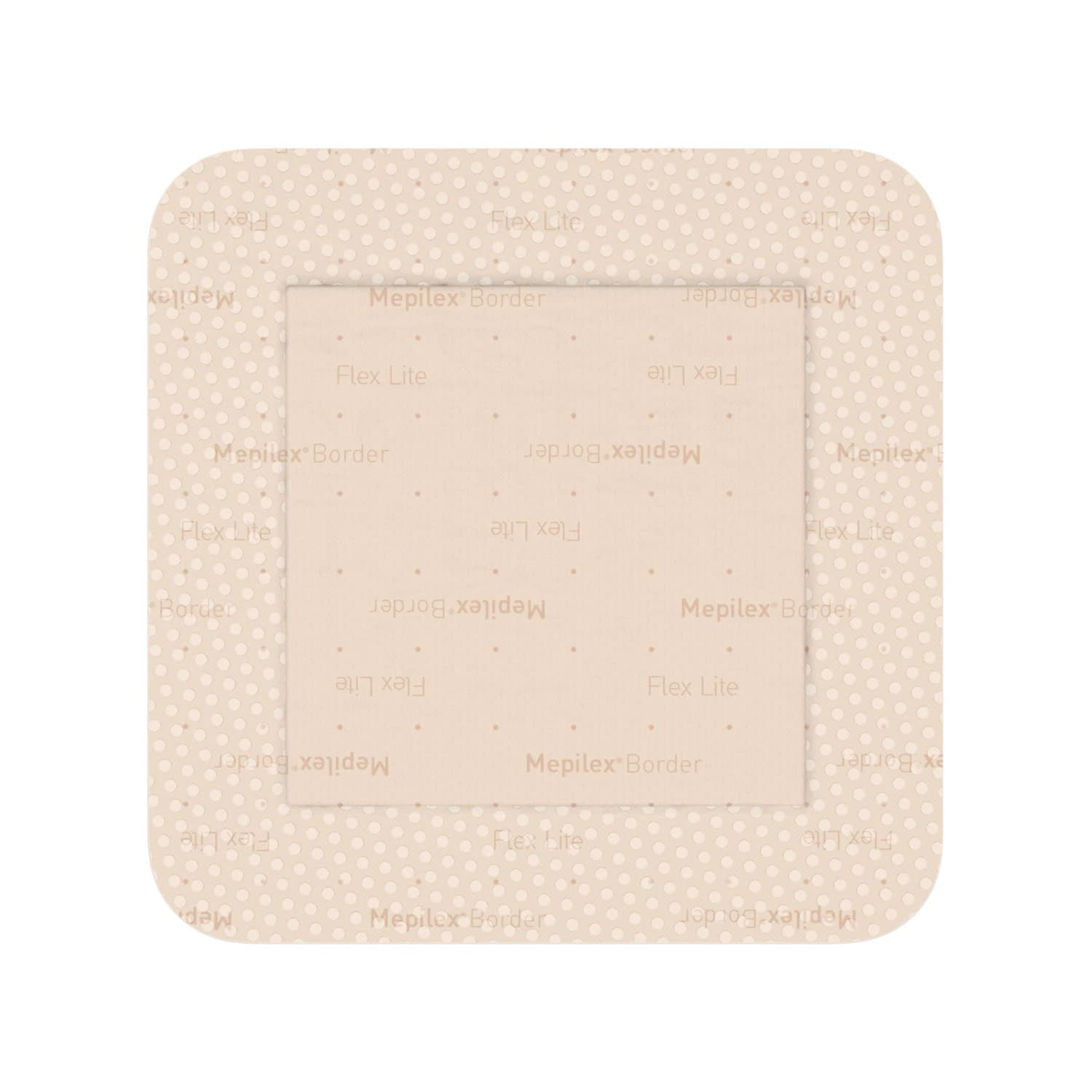Mepilex Border Flex Lite Foam Wound Dressing, 4x4" Square, Tan - Dressing Mplx Brdr Flx Lt Foam - Image 1