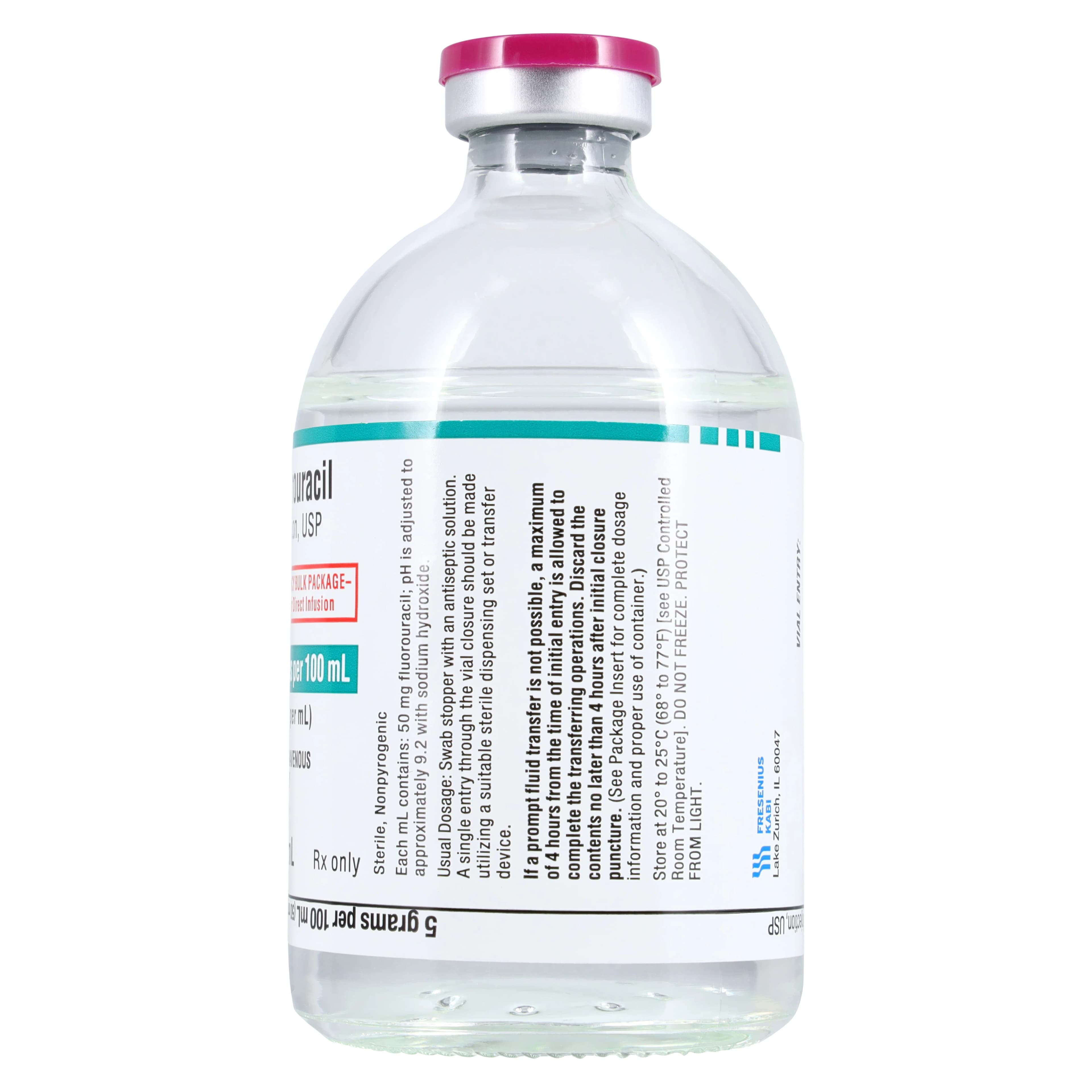 Fluorouracil Injection 50 mg/mL, Pharmacy Bulk Pack, 100 mL, Fresenius Kabi thumbnail 3