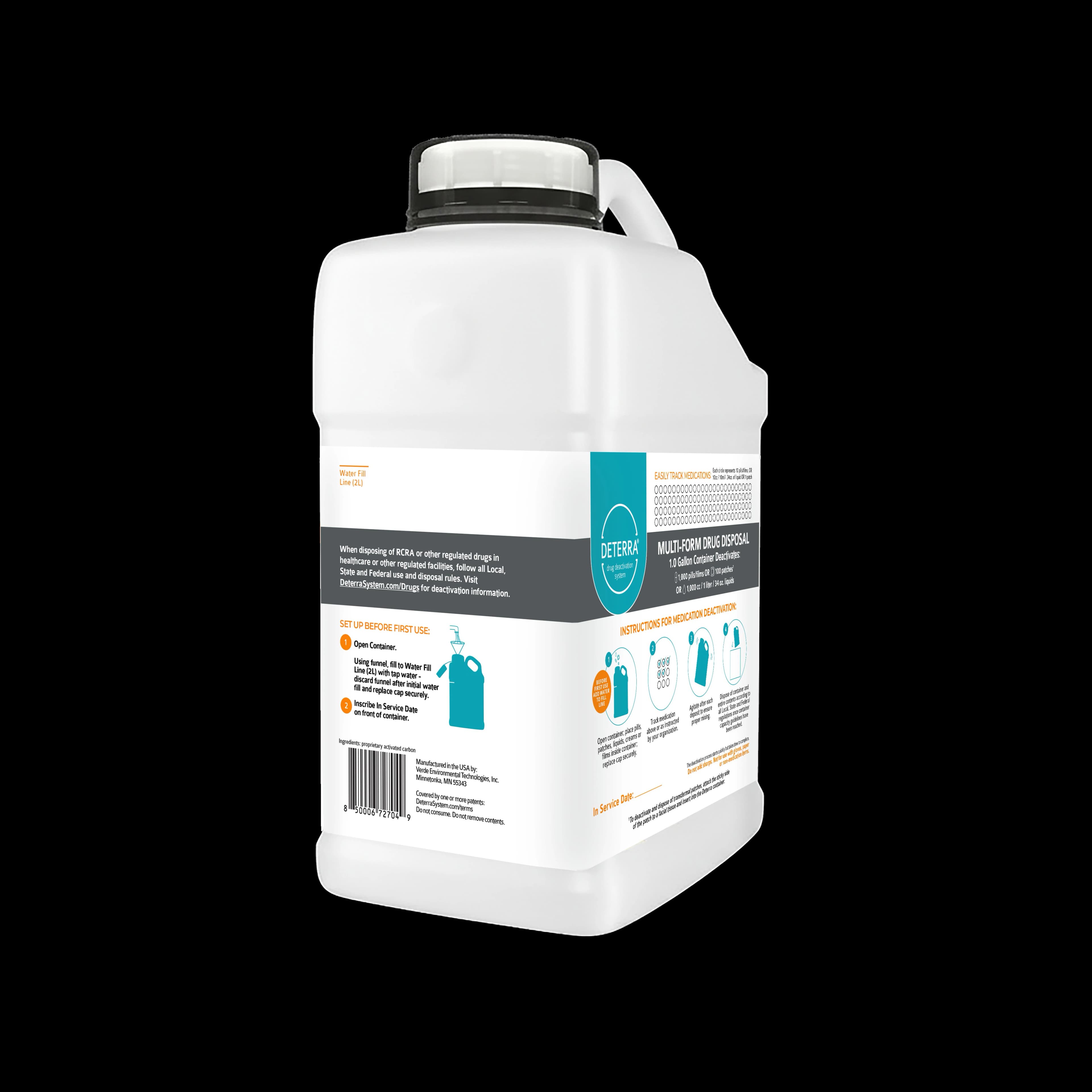 Deterra Drug Deactivation System, Liquids Only, 1 Gallon Bottle, 4/Case thumbnail 2