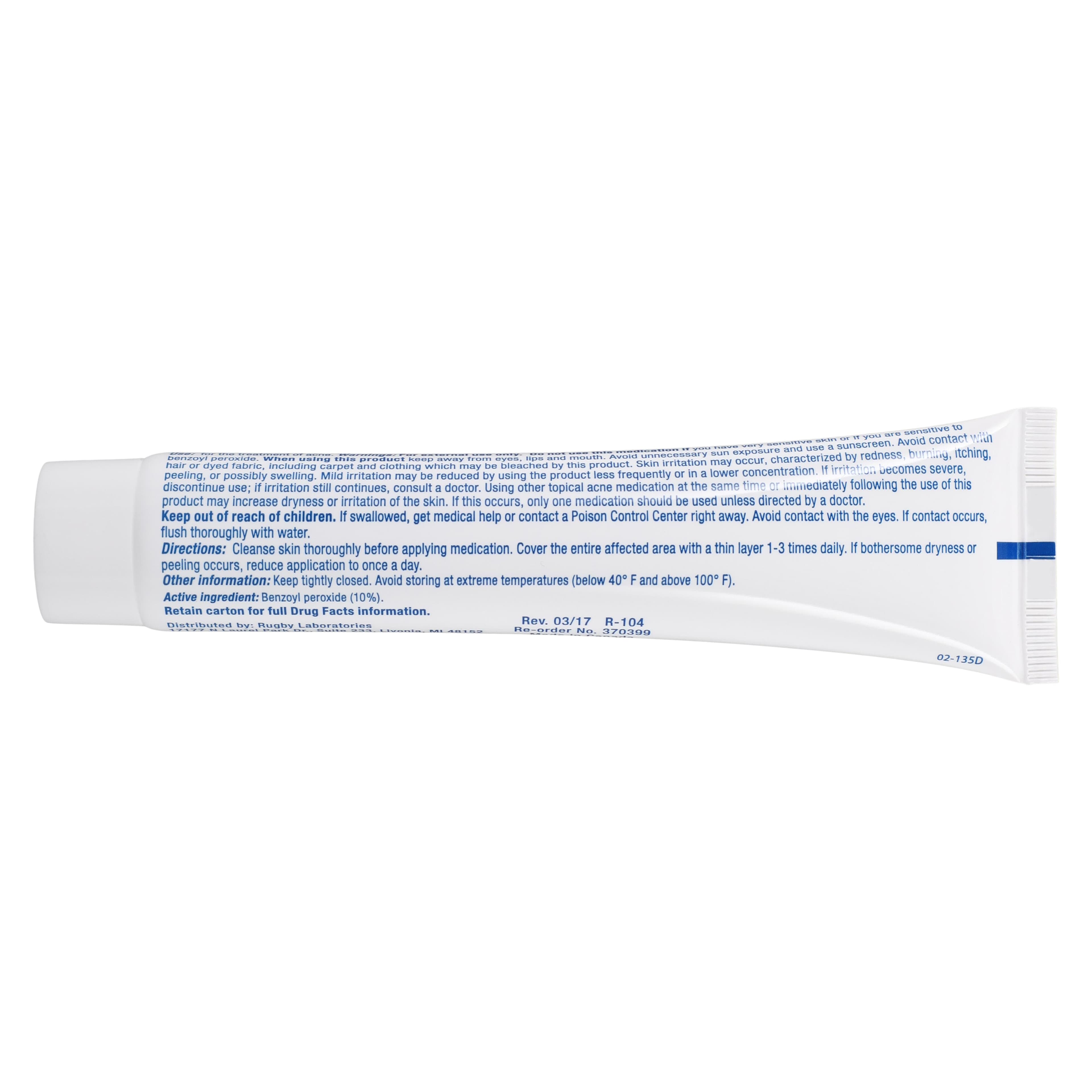Benzoyl Peroxide Gel 10%, 1.5 oz Tube thumbnail 4