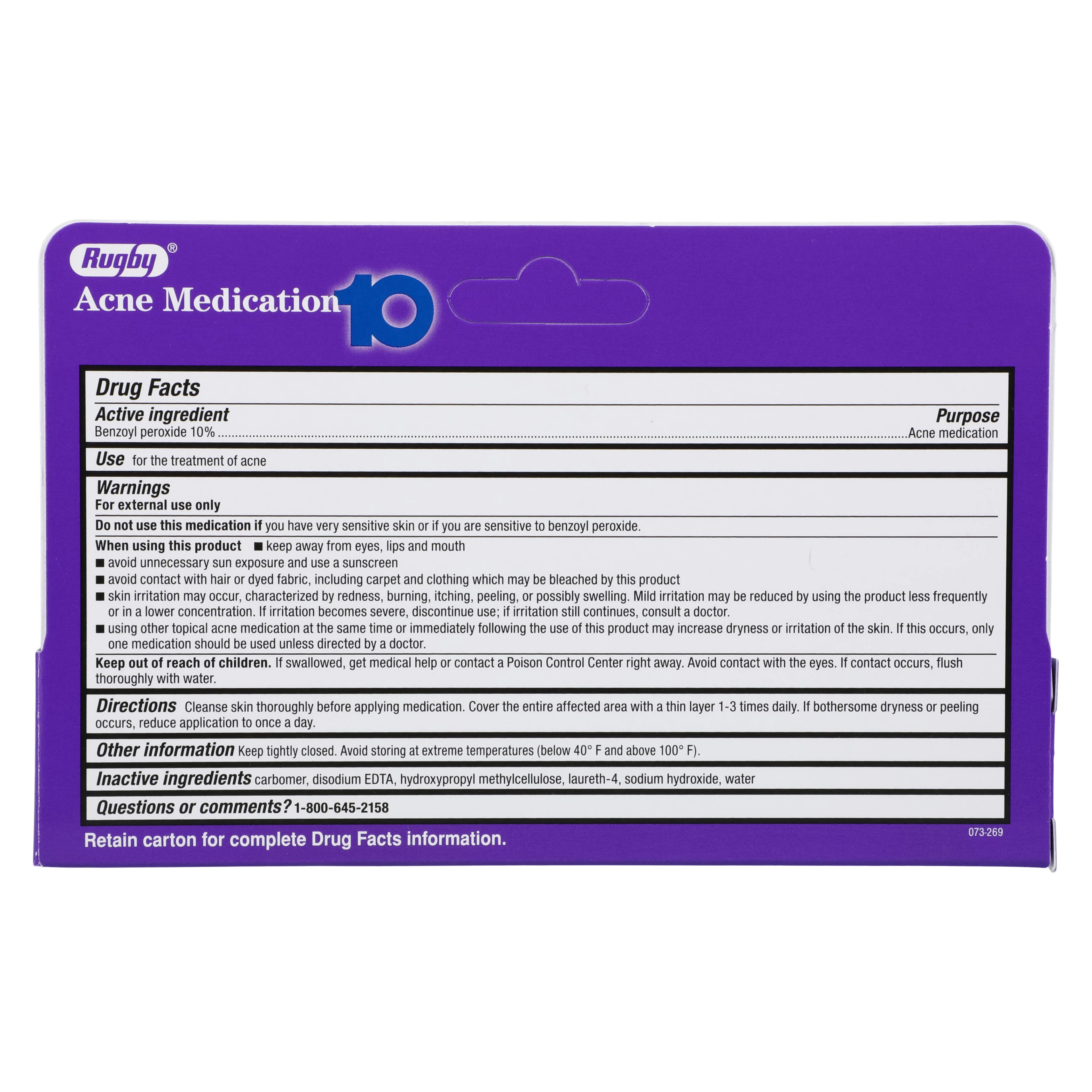 Benzoyl Peroxide Gel 10%, 1.5 oz Tube thumbnail 6