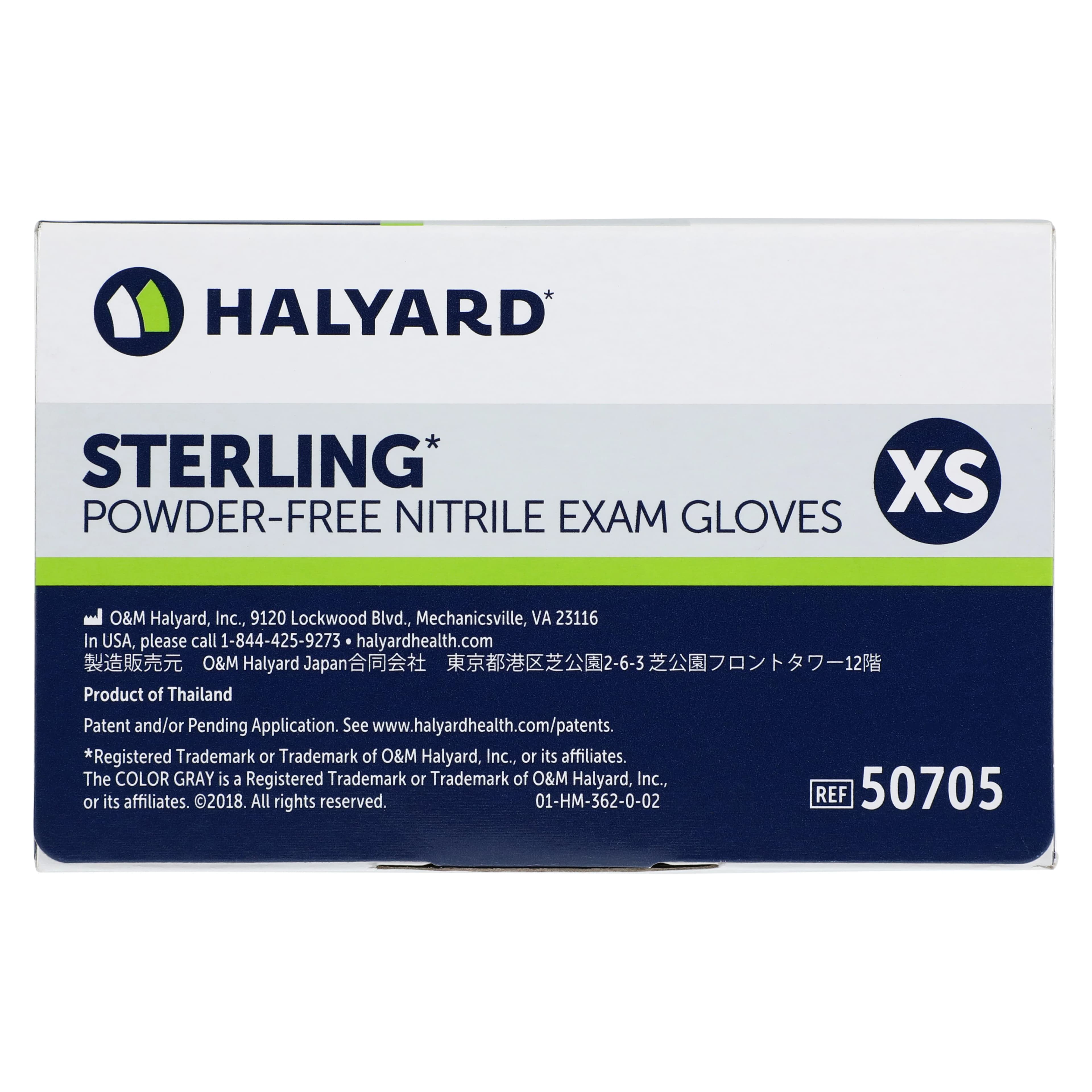 Halyard Sterling Nitrile Exam Gloves, Powder-Free, Non-Sterile, X-Small, White, 200/Box thumbnail 4